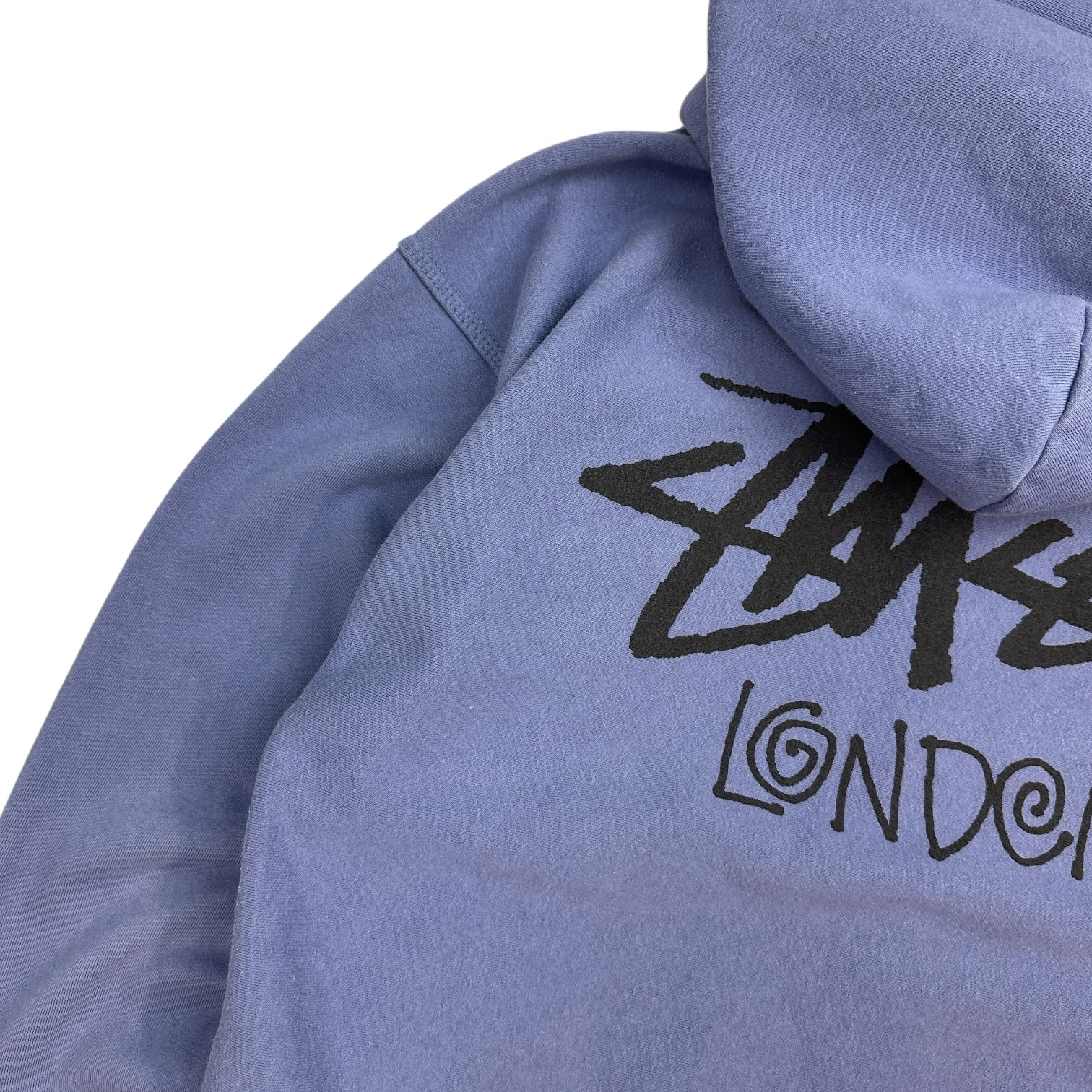 Stussy London Chapter Stock Logo Zip Up Hoodie Blue