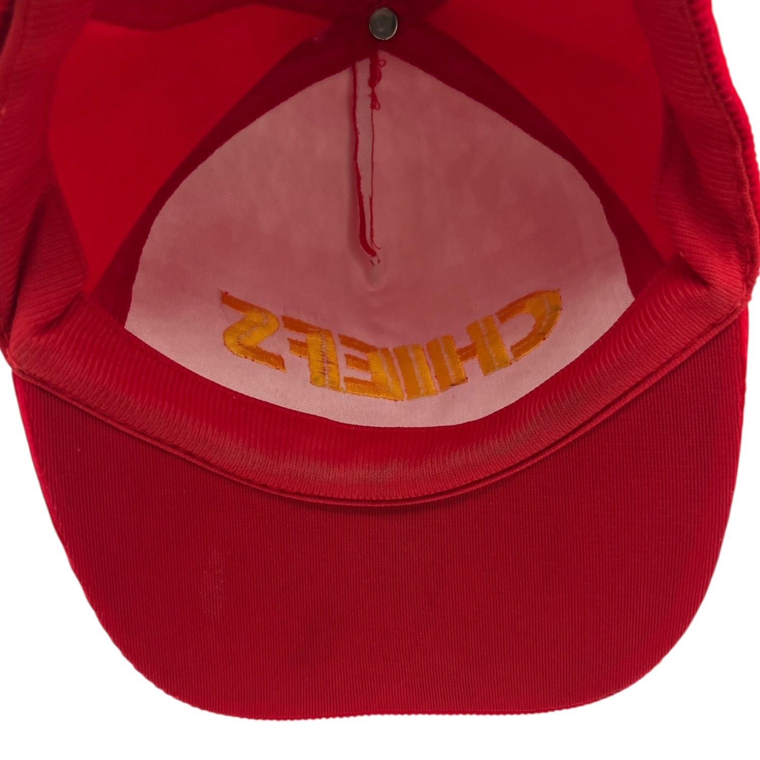 Vintage Kansas City Chiefs Corduroy Snapback Hat Red