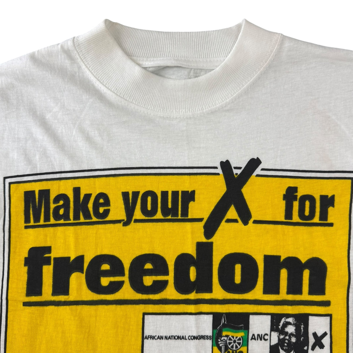 Vintage 1994 Nelson Mandela Make Your X For Freedom Campaign T-Shirt