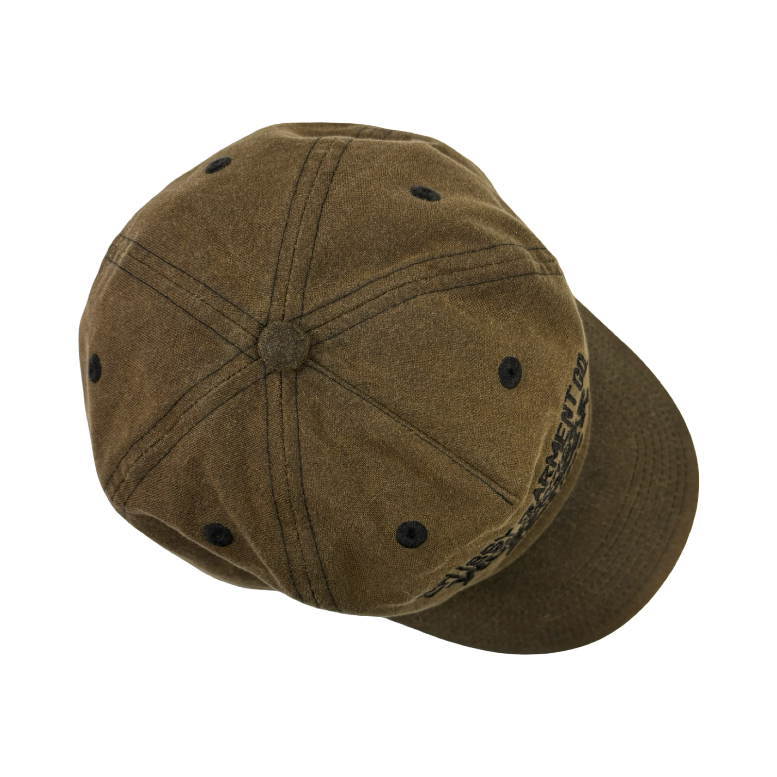 Stussy Mid-Depth Workgear Waxed SnapBack Hat Brown