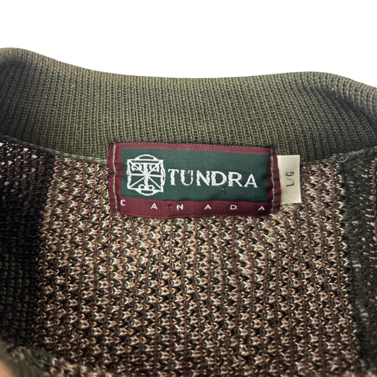Vintage Tundra 3D Knit Sweater Abstract Brown