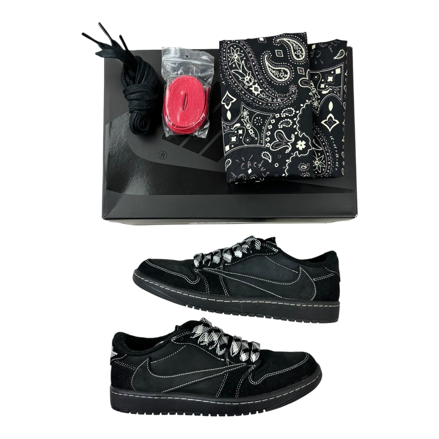 Jordan x Travis Scott Air Jordan 1 Low OG "Black Phantom" (Used)