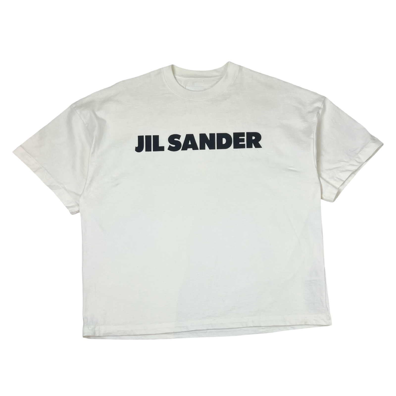 Jil Sander Logo Print Cotton T-Shirt White