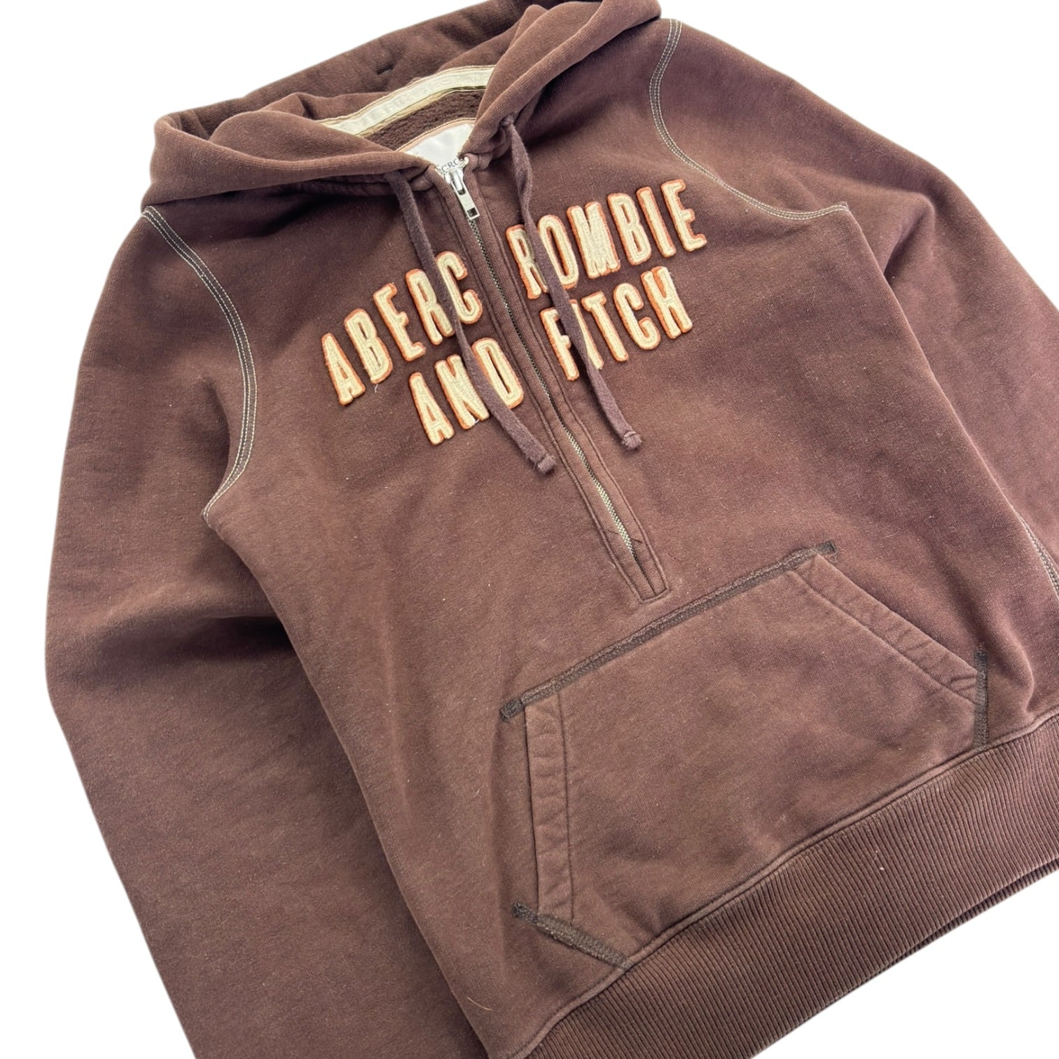 (W)Y2K Abercrombie & Fitch Zip Up Hoodie Brown