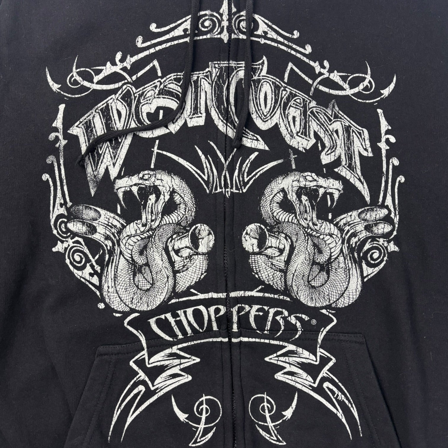 Vintage 2000s West Coast Choppers Full Zip Hoodie Black
