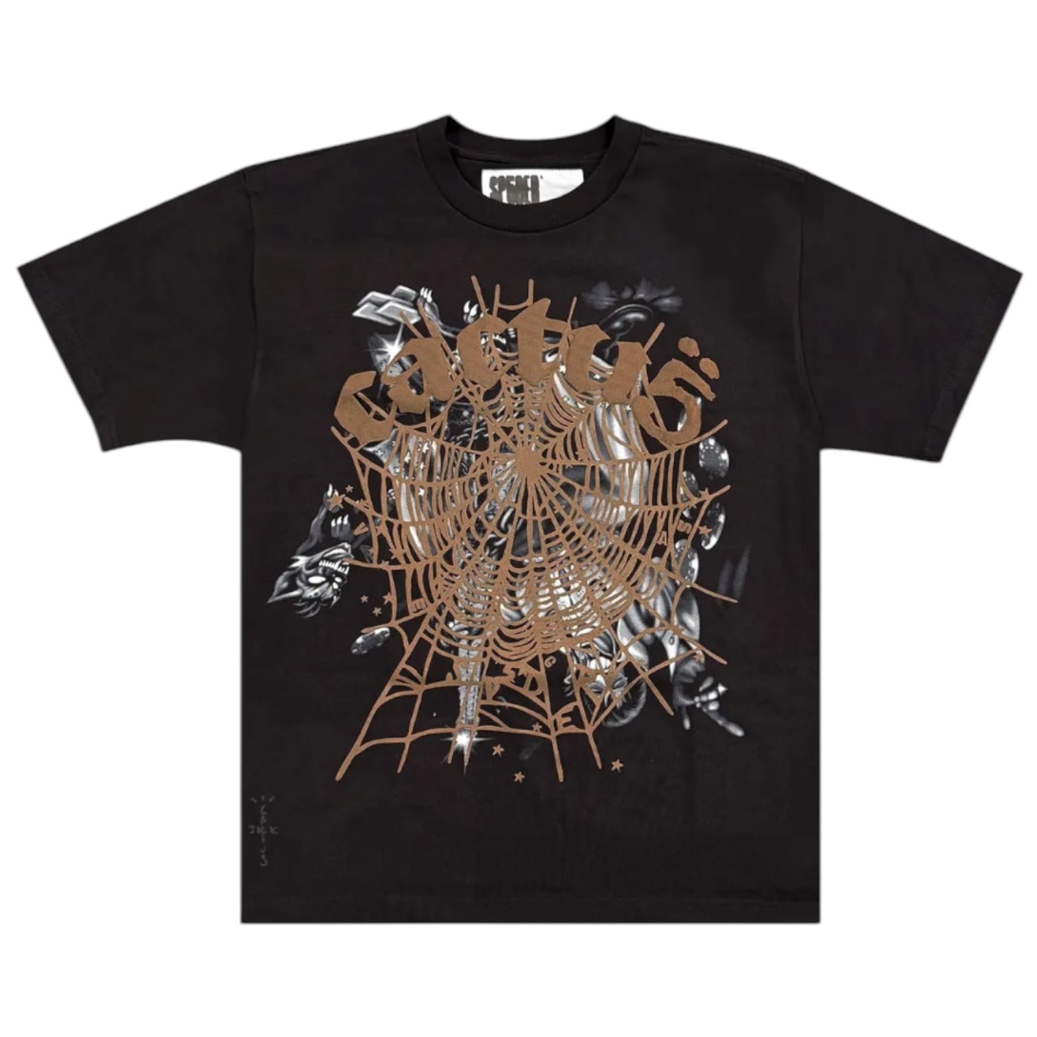 Sp5der Worldwide x Cactus Jack Airbrush T-Shirt Black