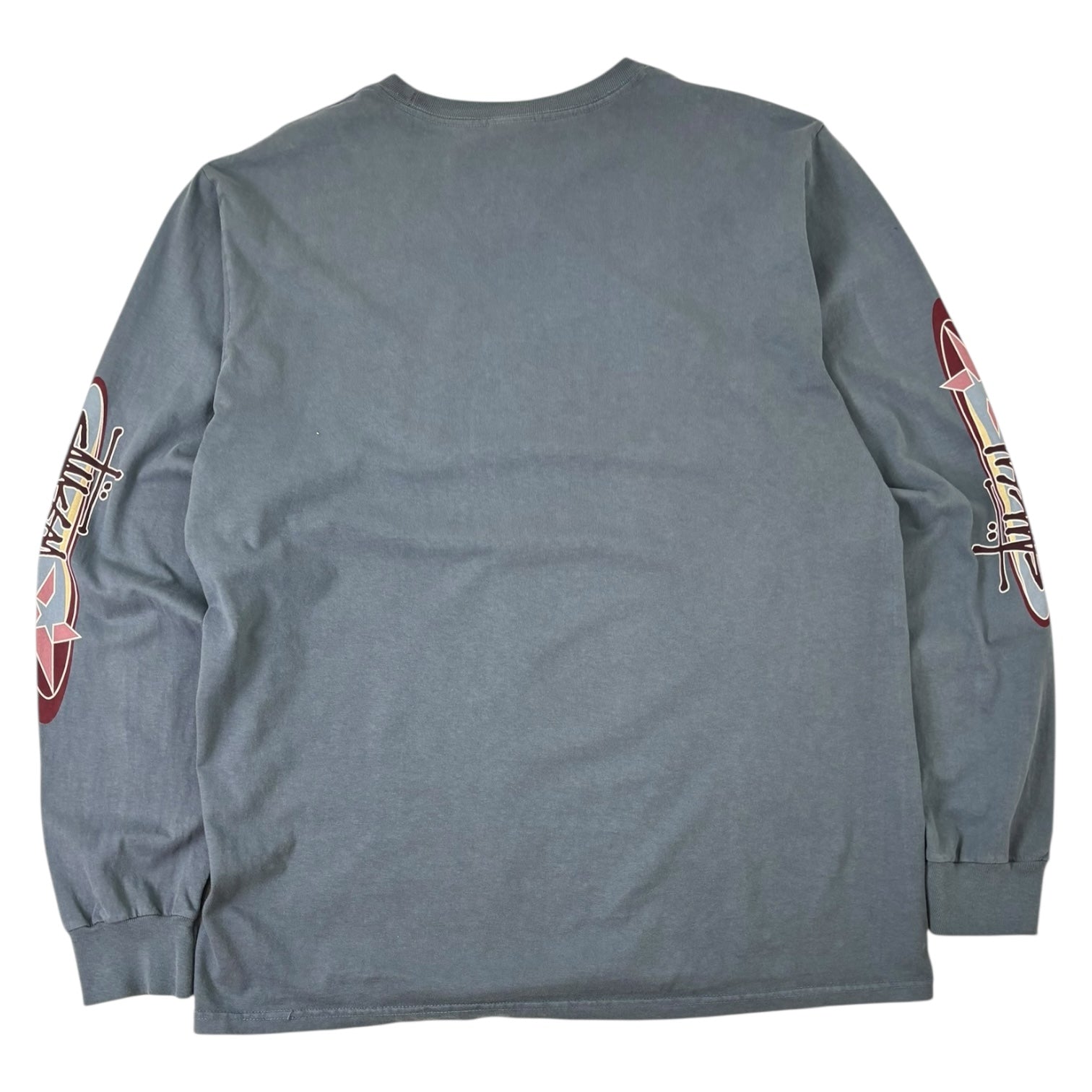 Stussy Two Star Pigment Dyed Long Sleeve T-Shirt Navy