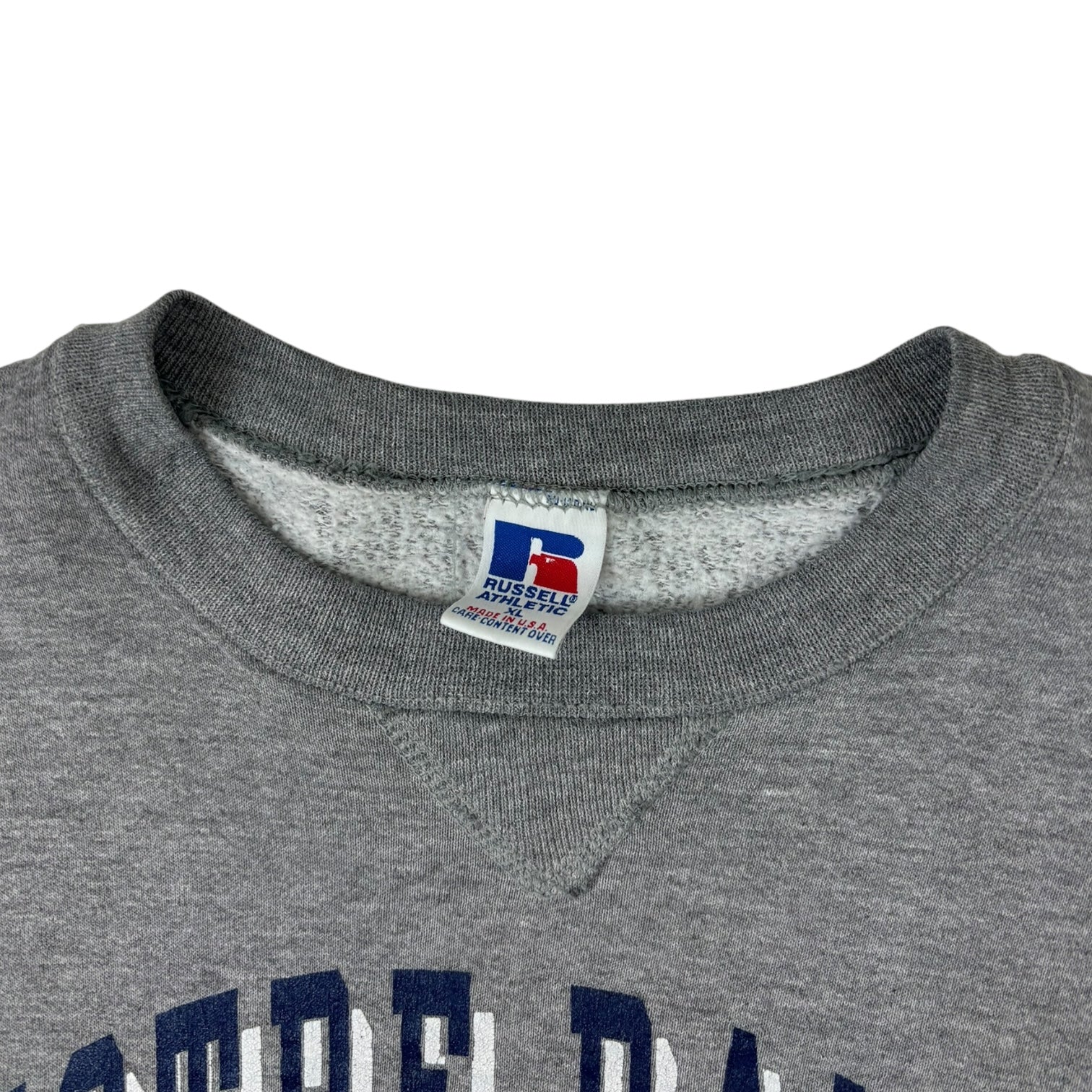 Vintage Notre Dame Football Crewneck Grey