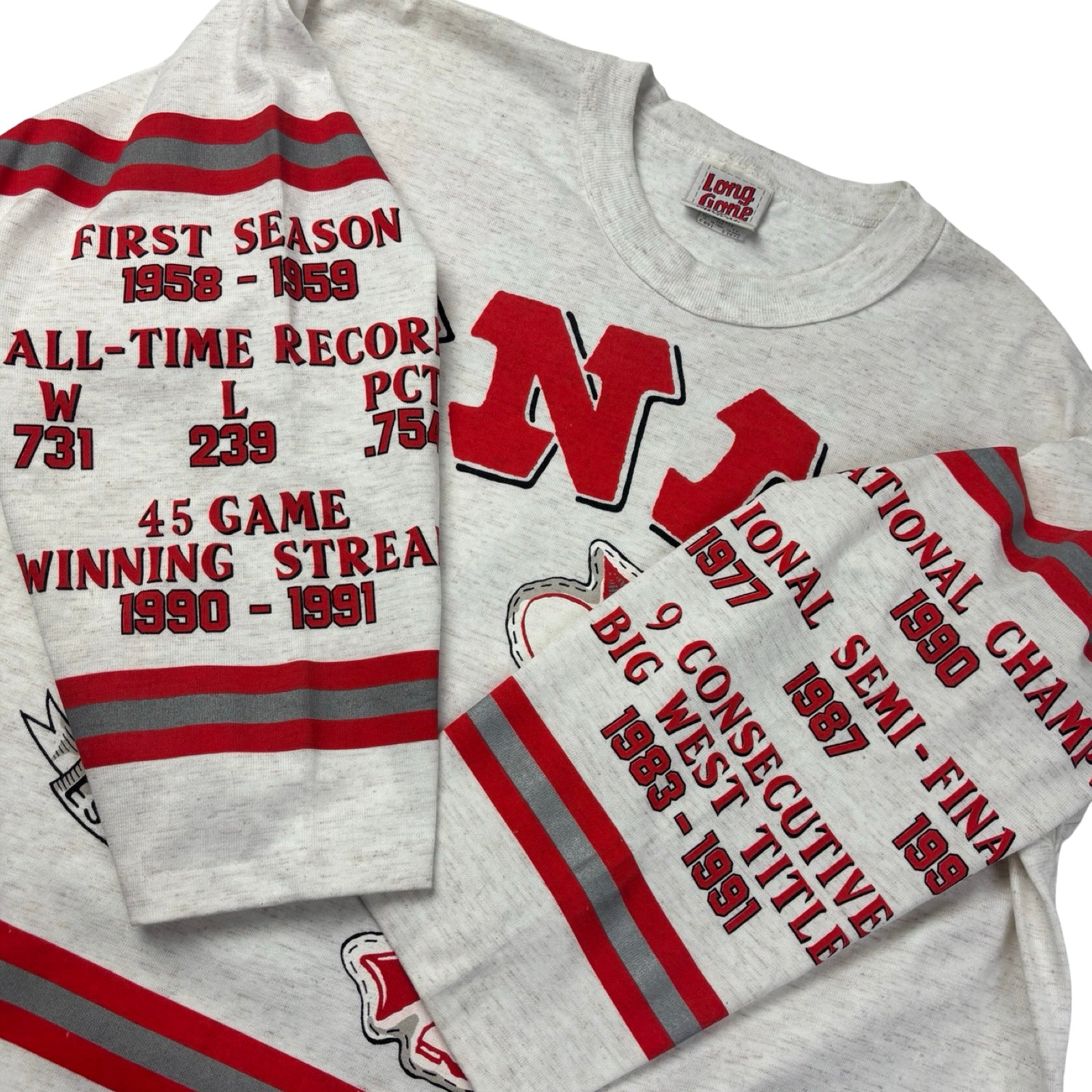 Vintage UNLV Runnin’ Rebels 3/4 Sleeve T-Shirt Grey