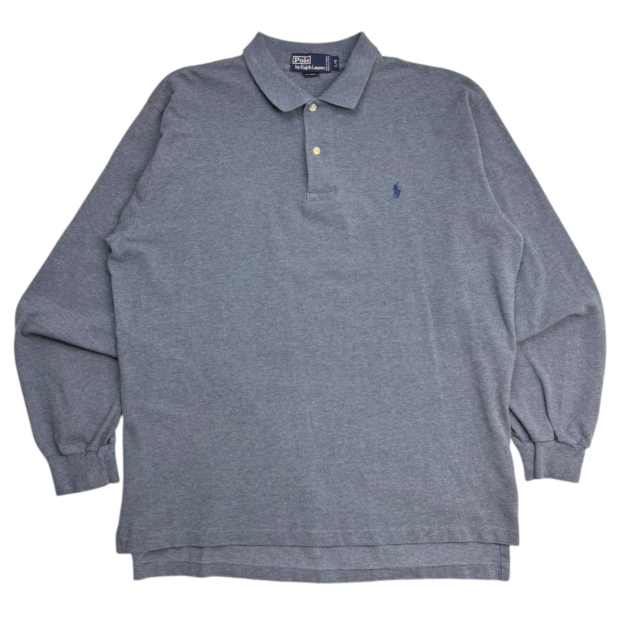 Vintage Polo Ralph Lauren Longsleeve Polo Shirt Blue