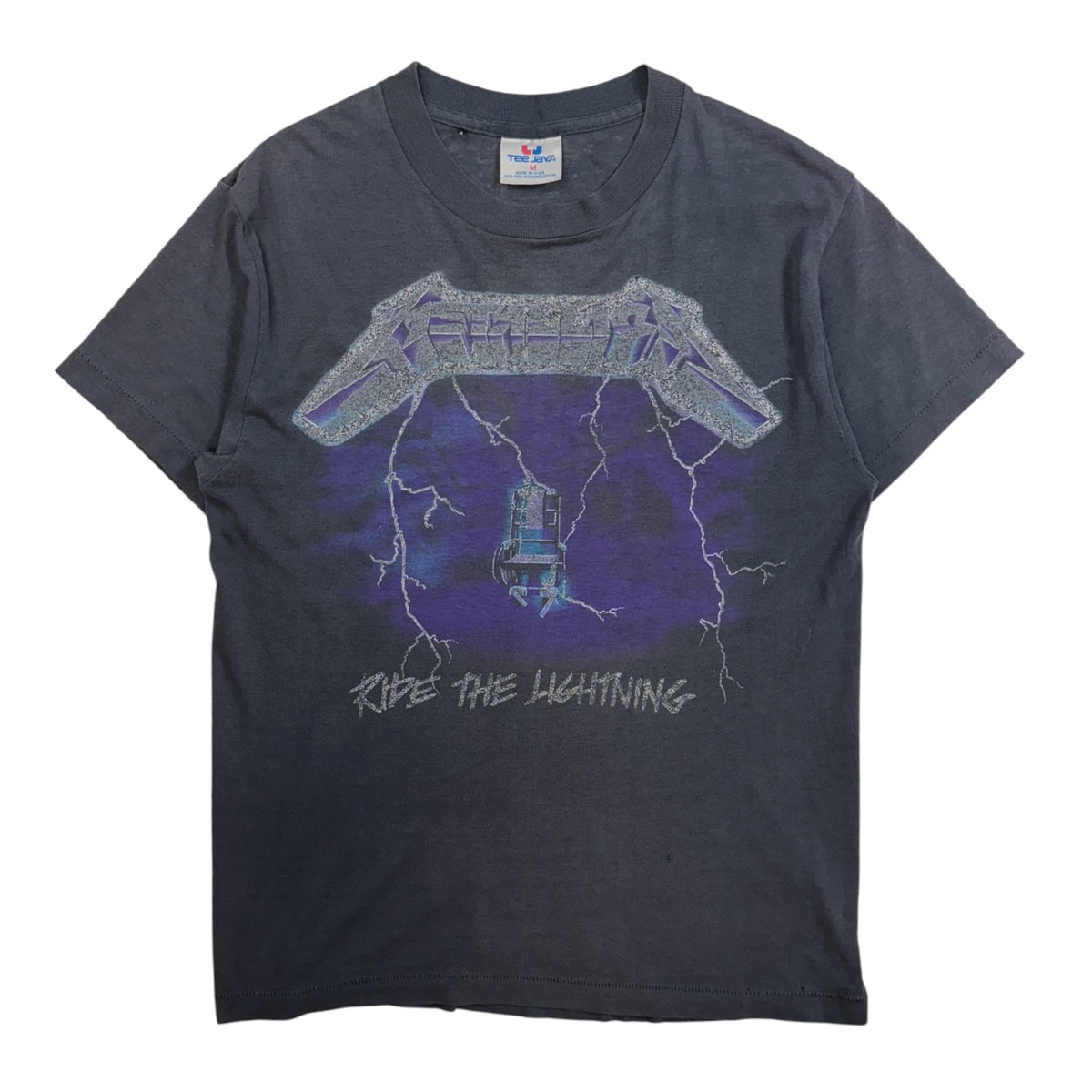 Vintage 1987 Metallica Ride The Lightning T-Shirt Grey