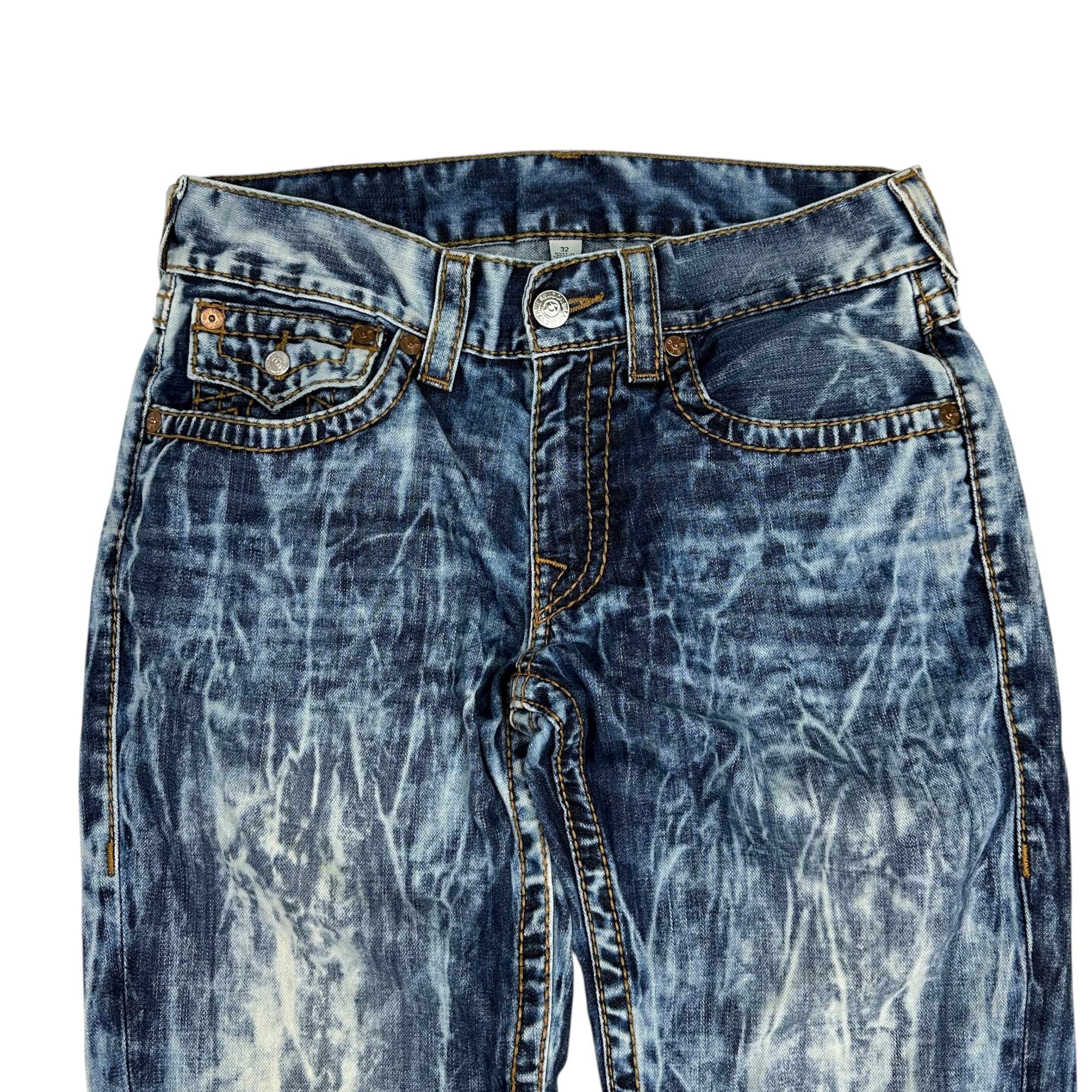 Vintage True Religion Acid Wash Denim Jeans