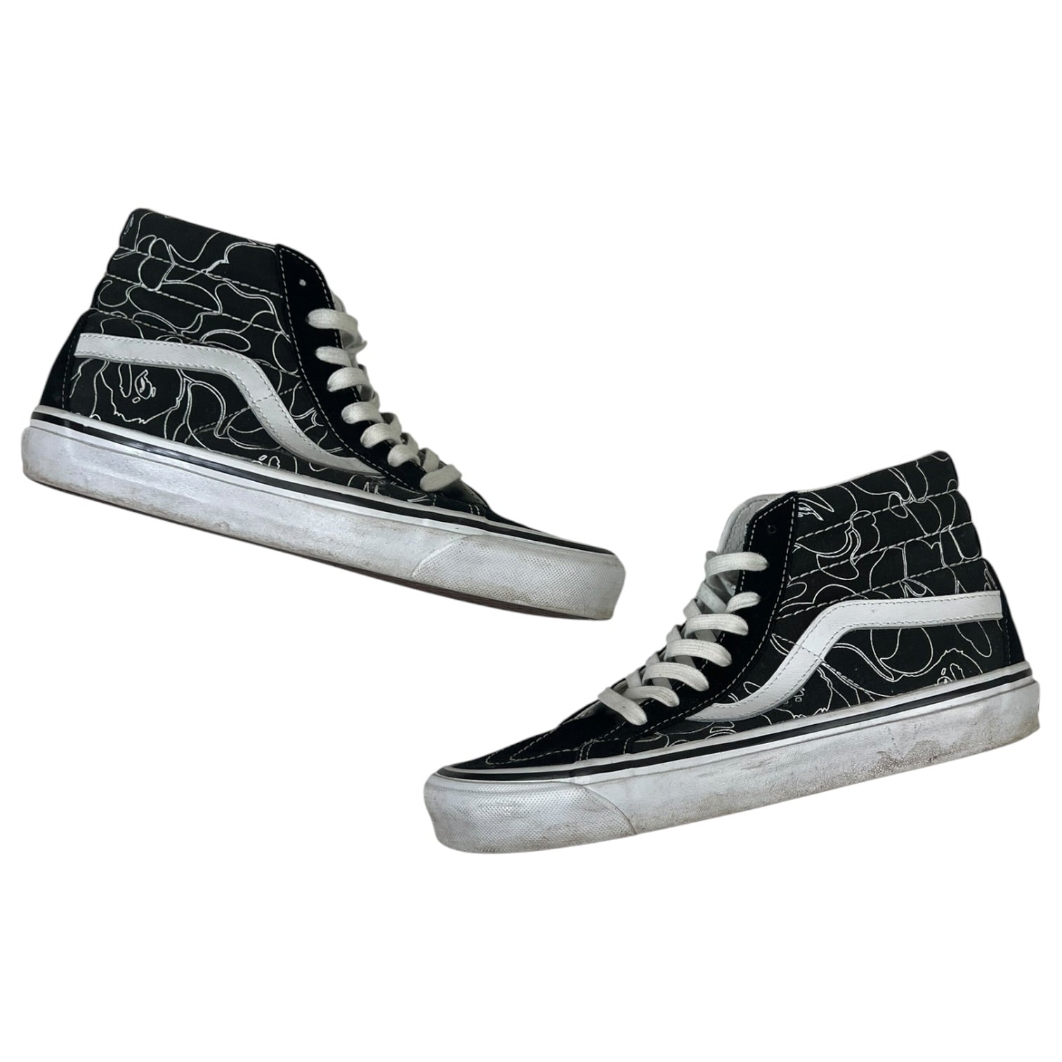 Bape X Vans Sk8 Hi 38 DX Black/White