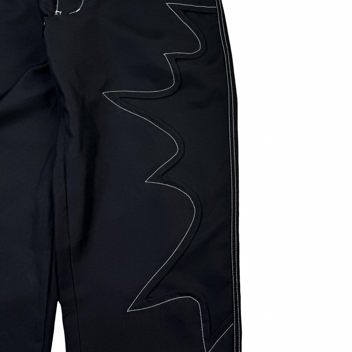 COMME des GARÇONS SHIRT Contrast Stitch Straight Leg Gabardine Trousers
