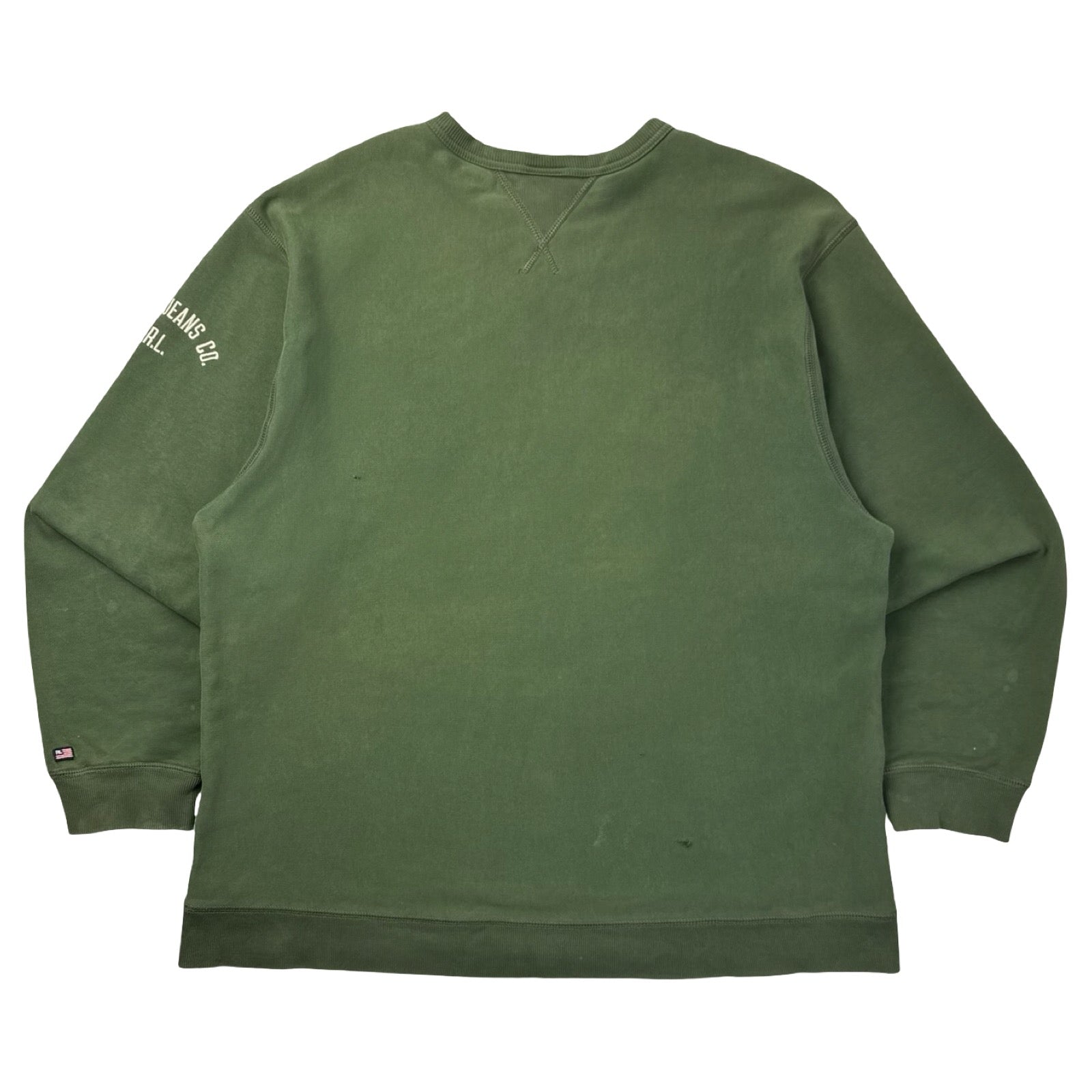 Vintage Polo Ralph Lauren Arch Spellout Crewneck Green
