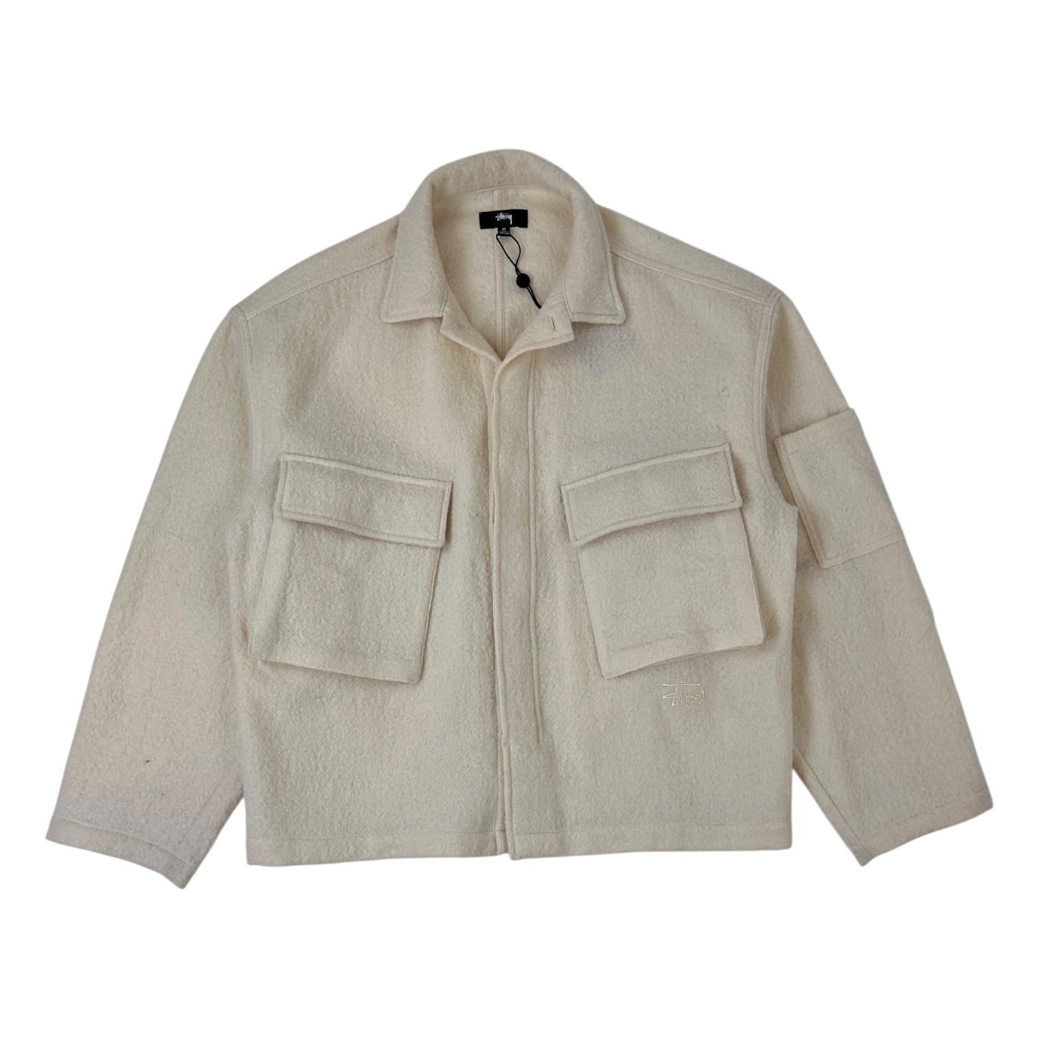 Stussy Military Wool Overshirt Bone