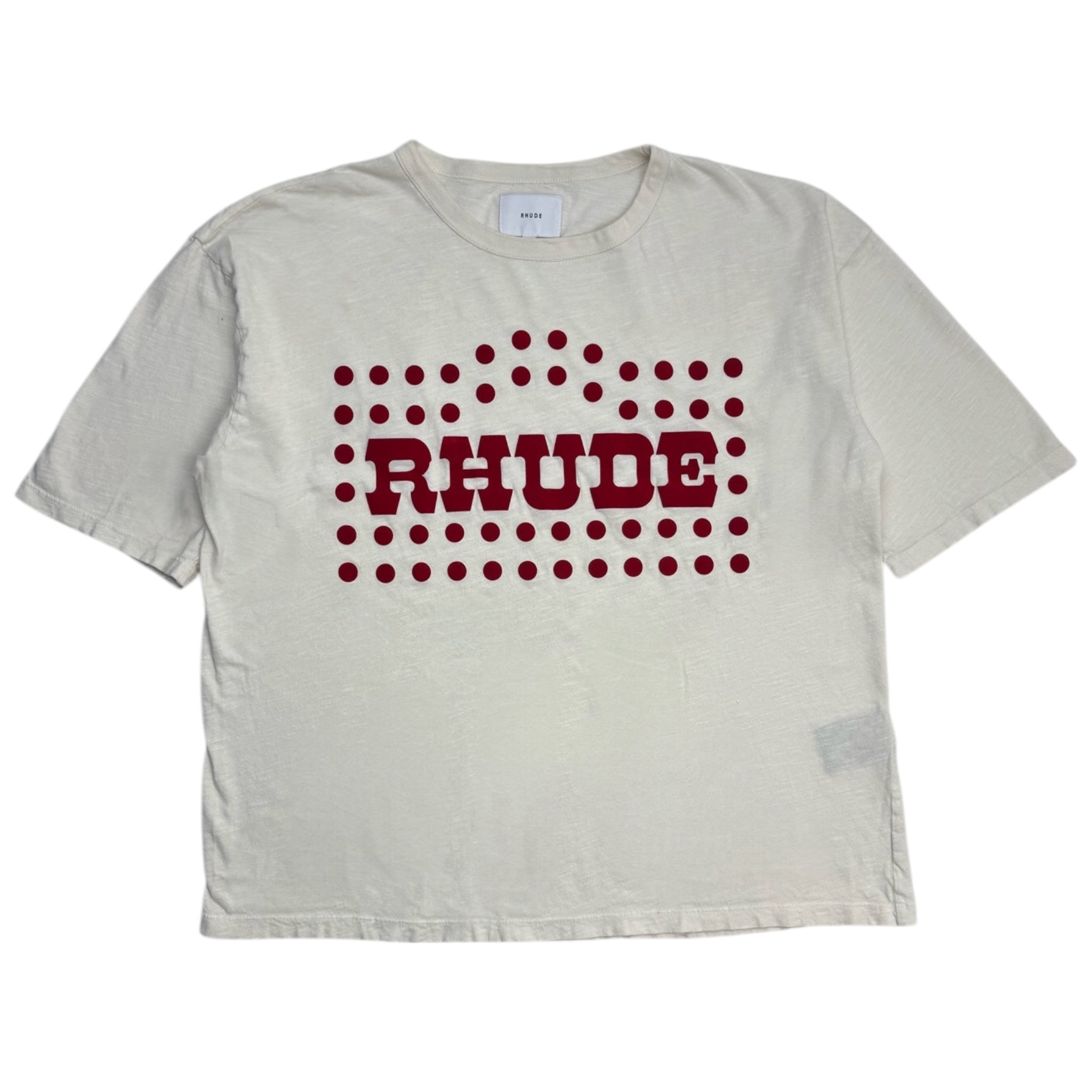 Rhude 'Flocked Burnout' Tee White