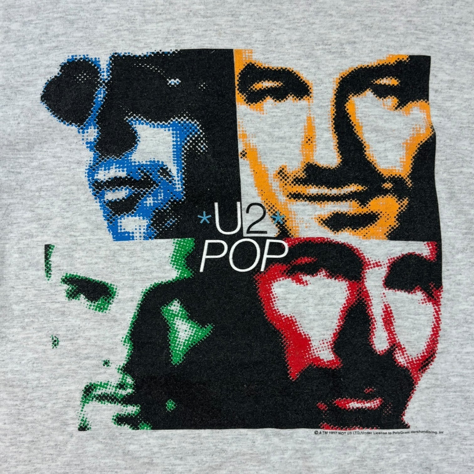 Vintage 1997 U2 Pop Tour T-Shirt Grey