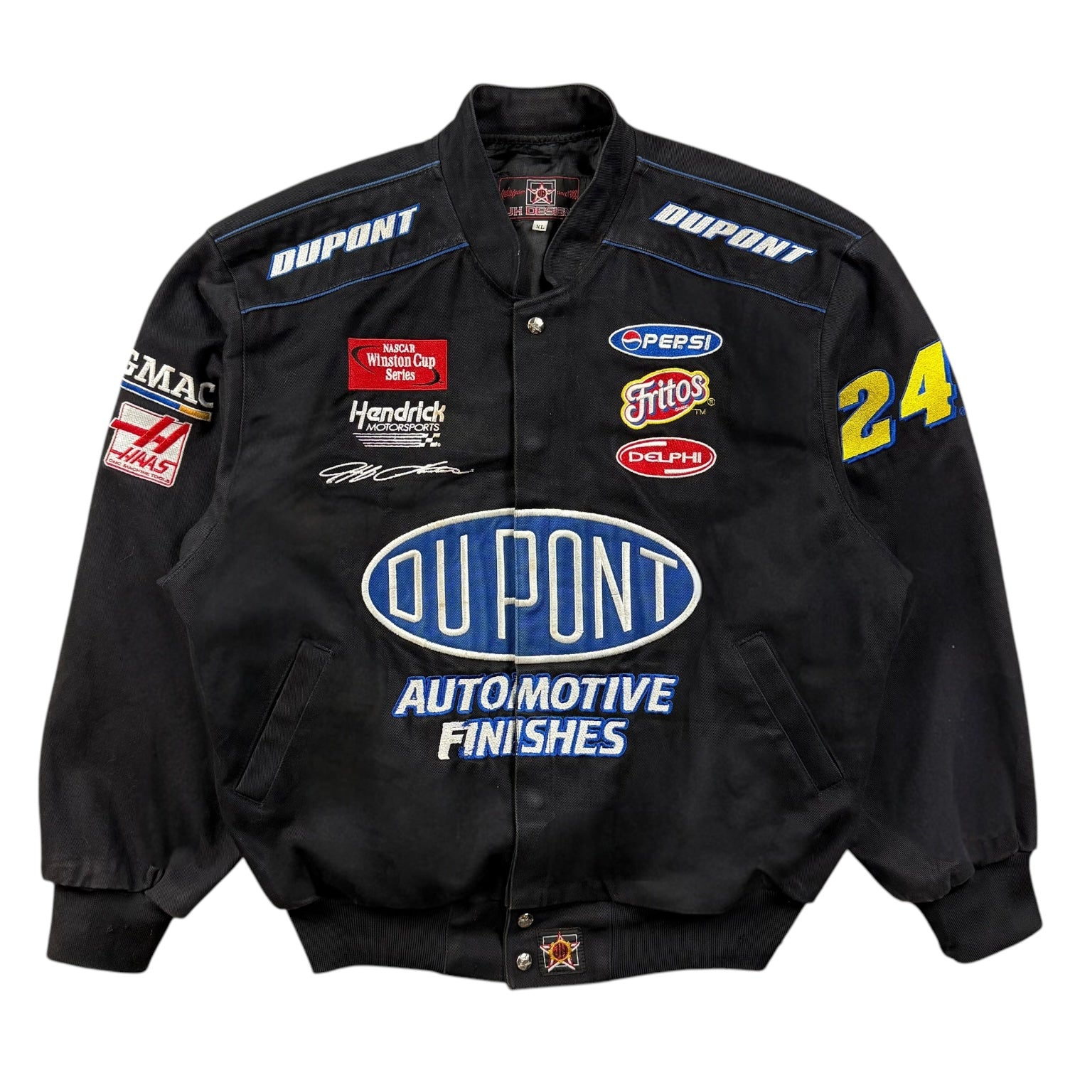 Vintage Jeff Hamilton NASCAR Jeff Gordon Racing Jacket Black