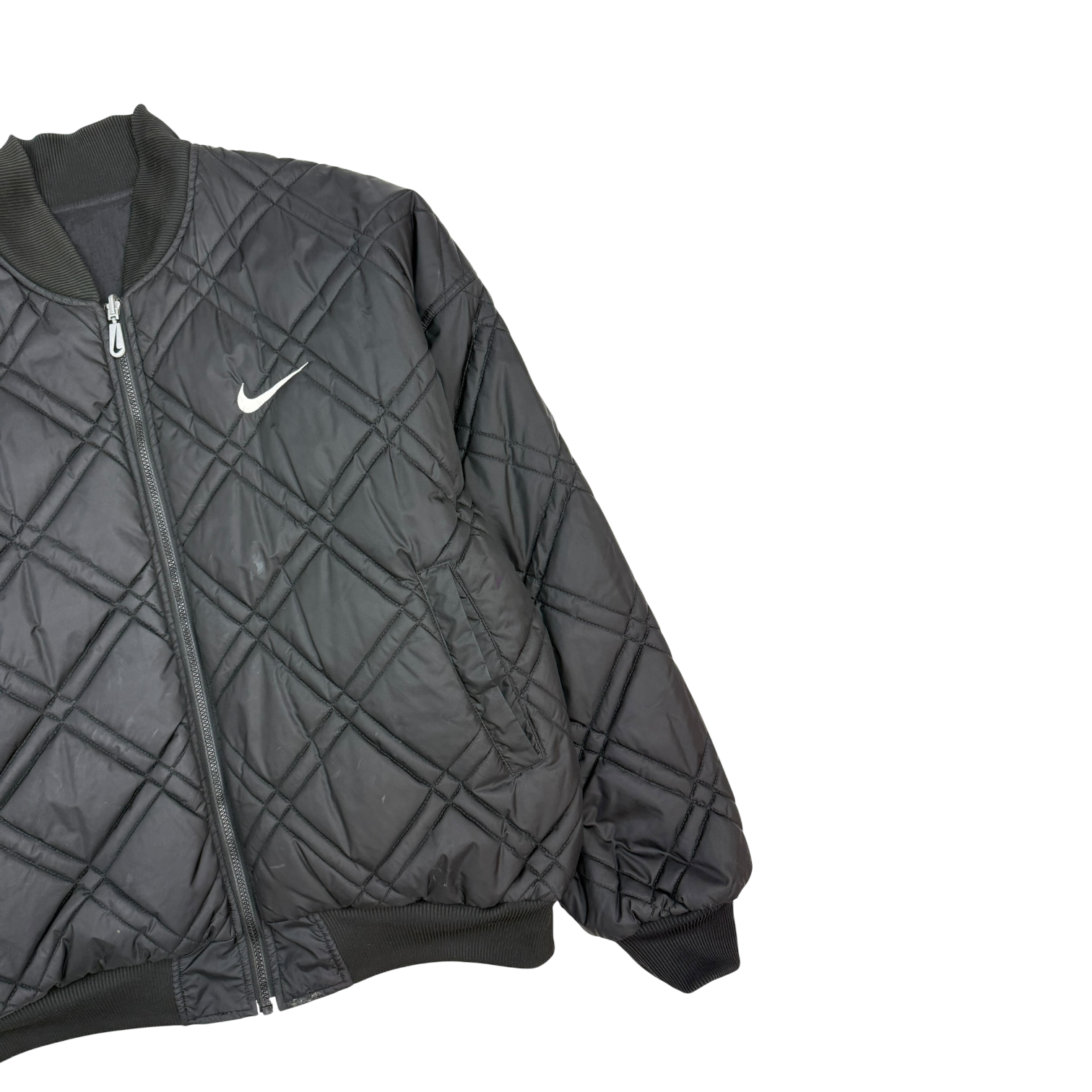 Vintage Nike Quilted Reversible Jacket Black