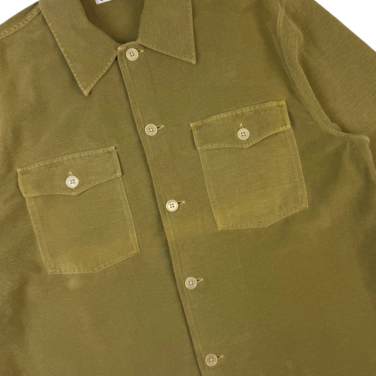 Our Legacy Brushed Cotton Evening Coat Jacket Khaki Green