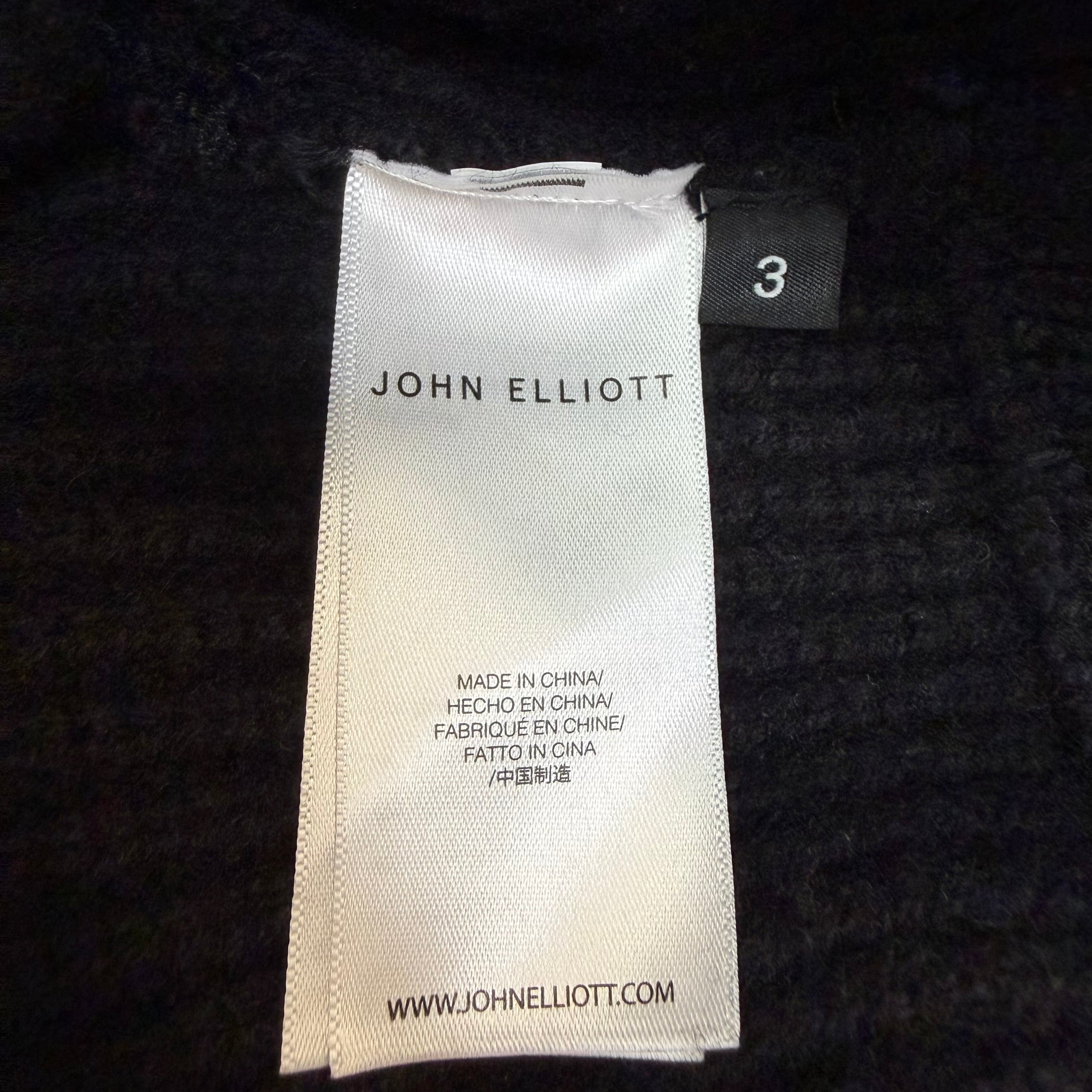 John Elliott Wool Bomber Jacket Black