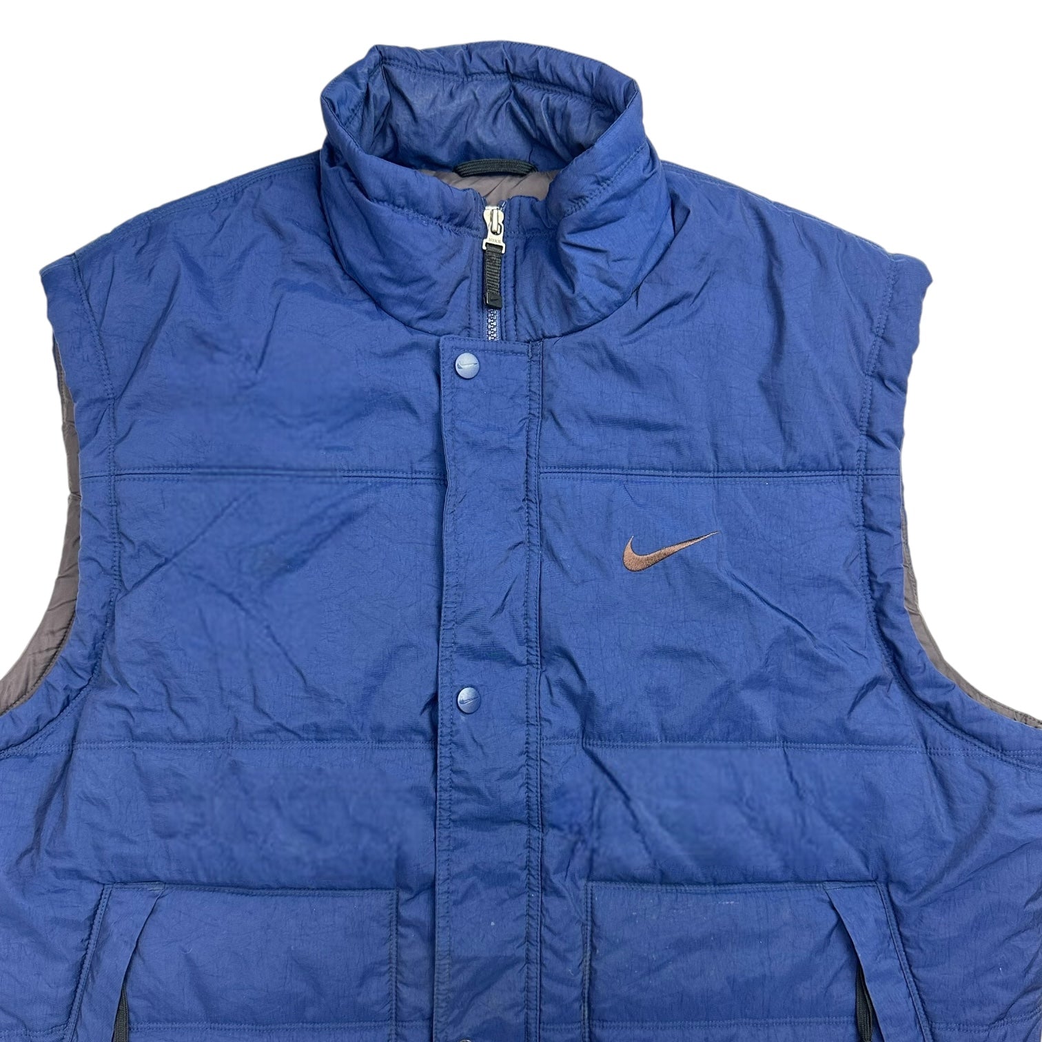 Vintage Nike Puffer Vest Blue