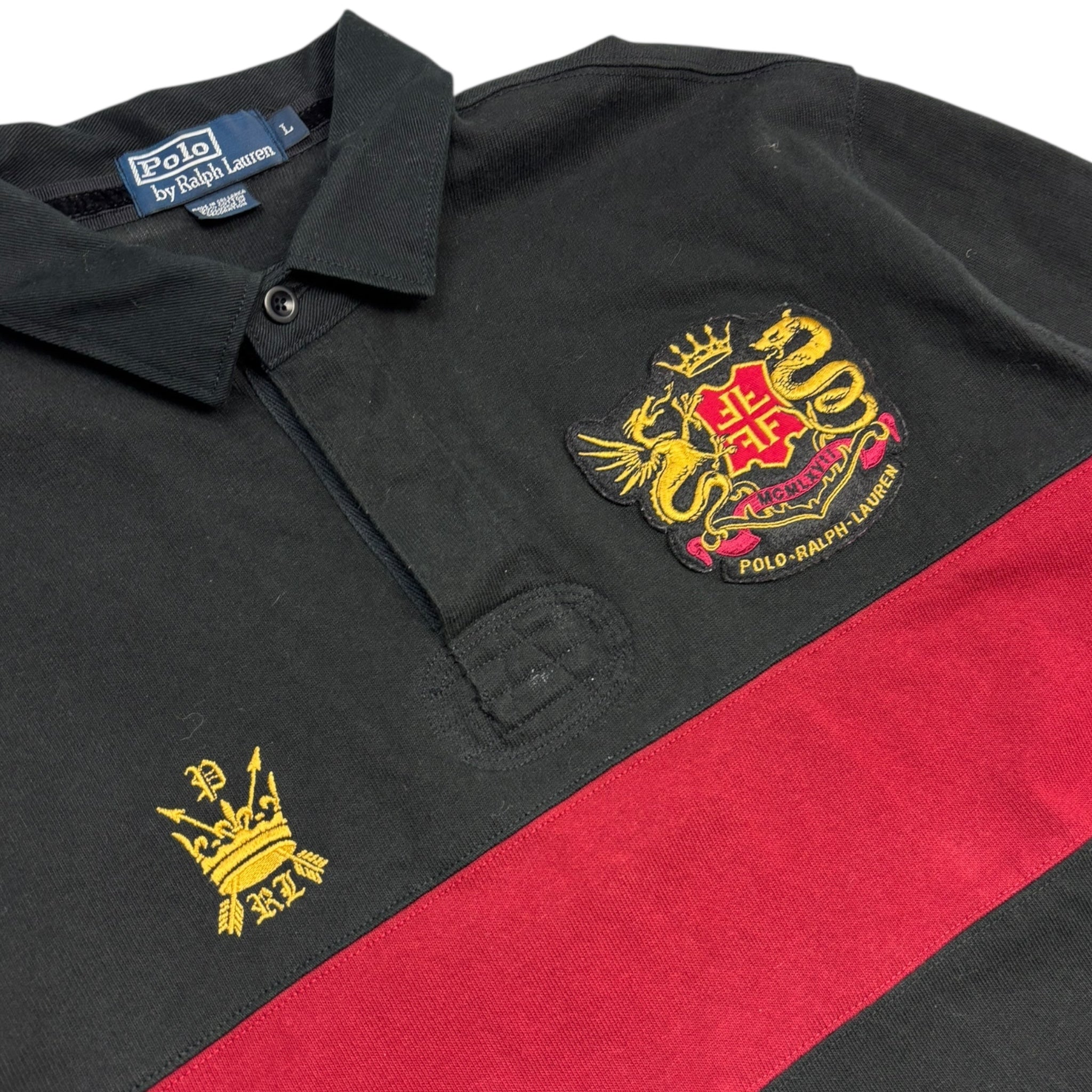 Vintage Polo Ralph Lauren Red Stripe Stadium Rugby Shirt