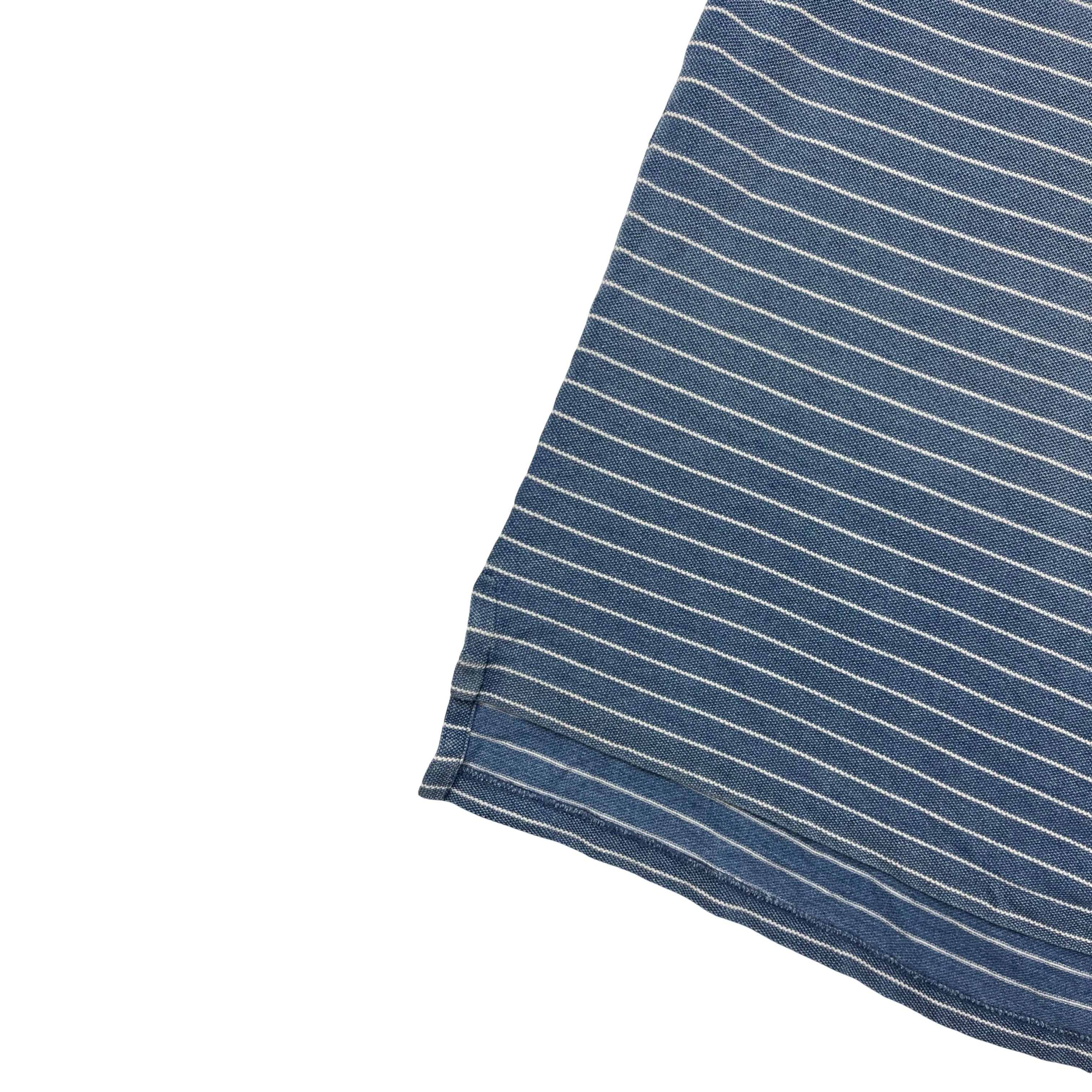 Vintage Polo Ralph Lauren Faded Denim Striped Polo