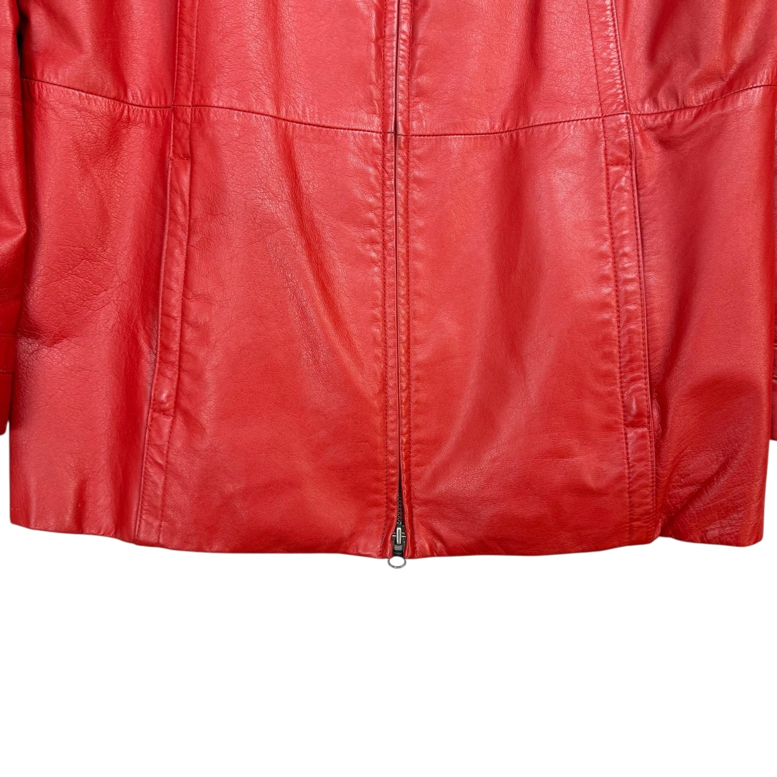 (W) Vintage Danier Leather Jacket Red