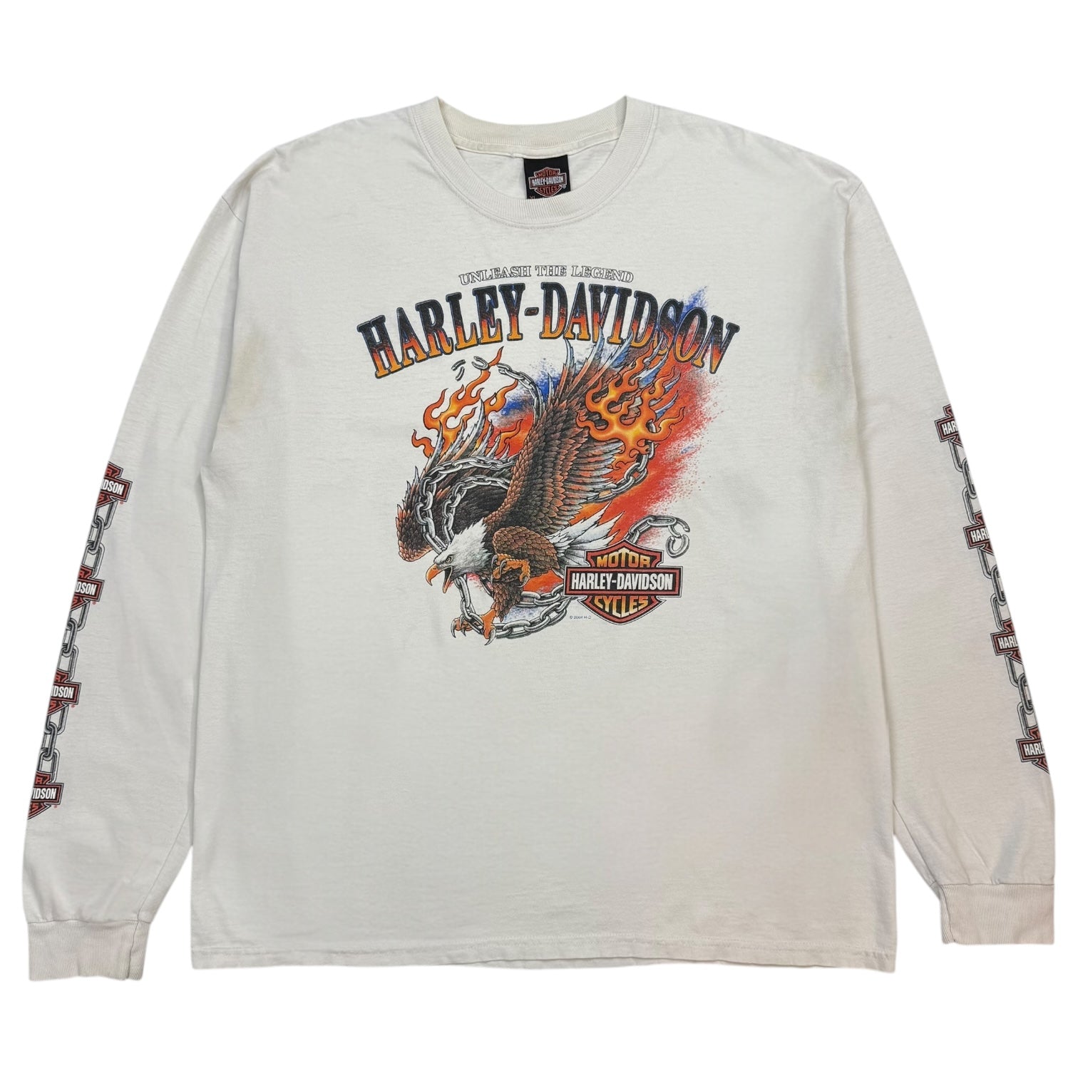 2004 Harley Davidson Of Edmonton L/S Tee White