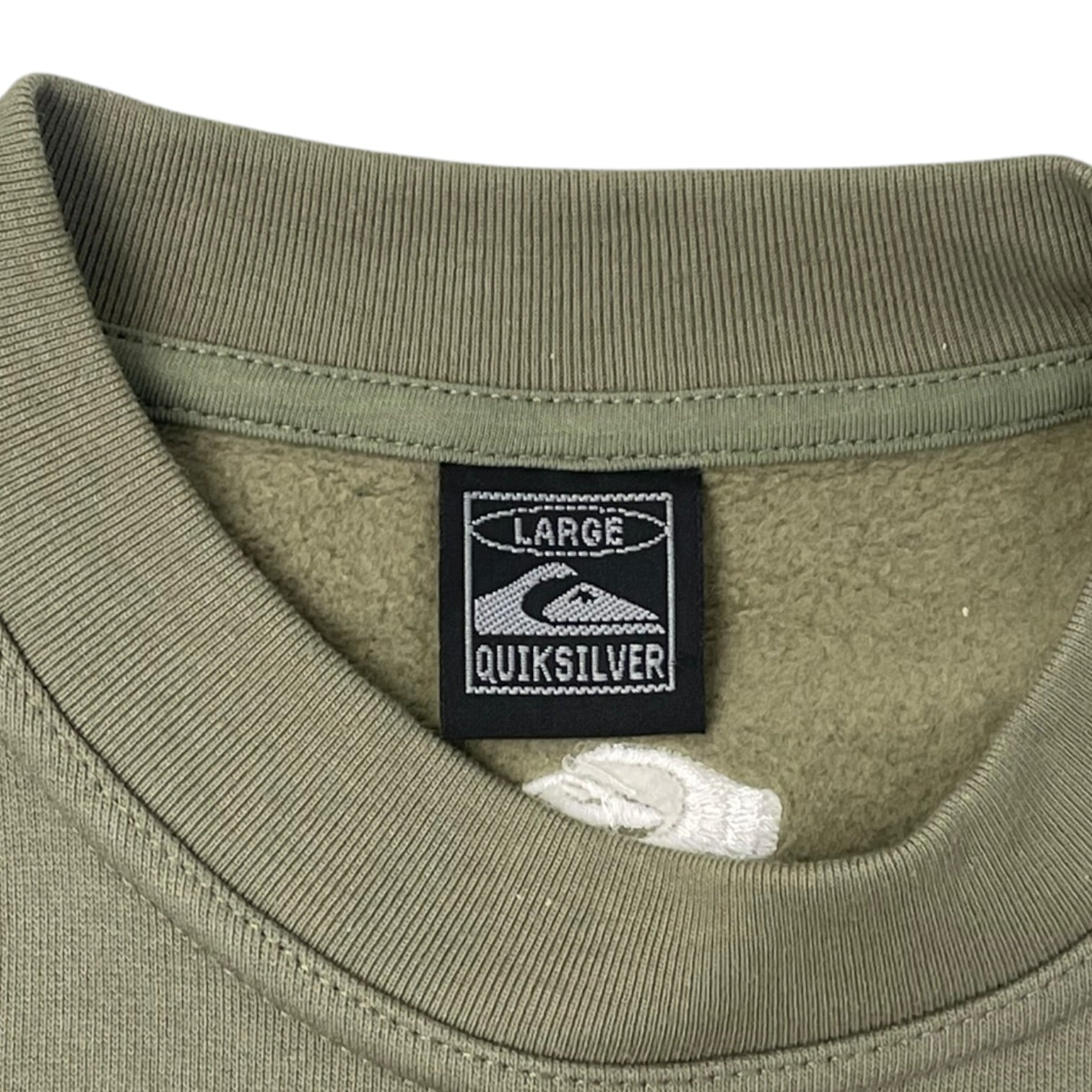 Vintage Y2K Quiksilver Fiery Spellout Crewneck Dusty Olive