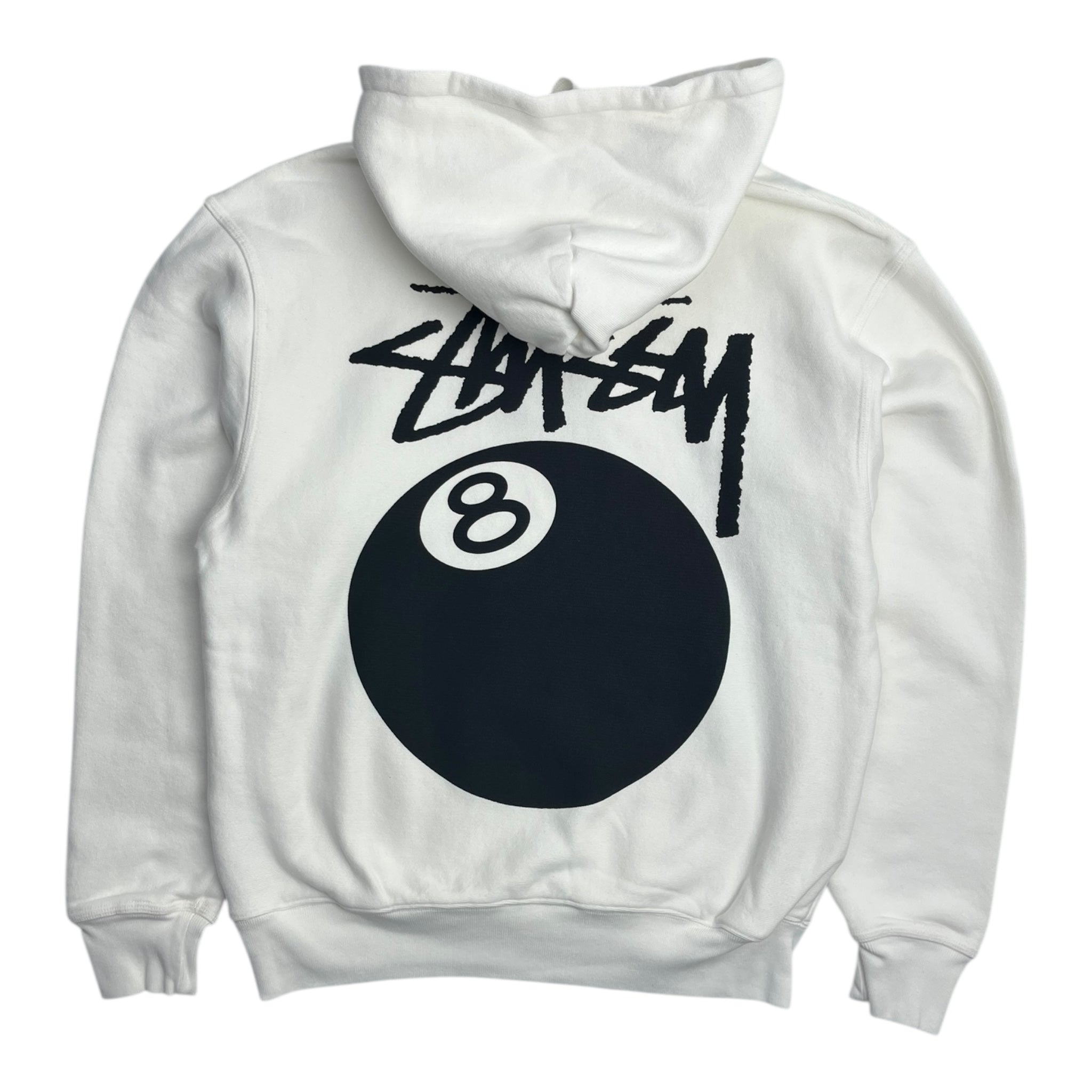 Stussy 8 Ball Pullover Hoodie White