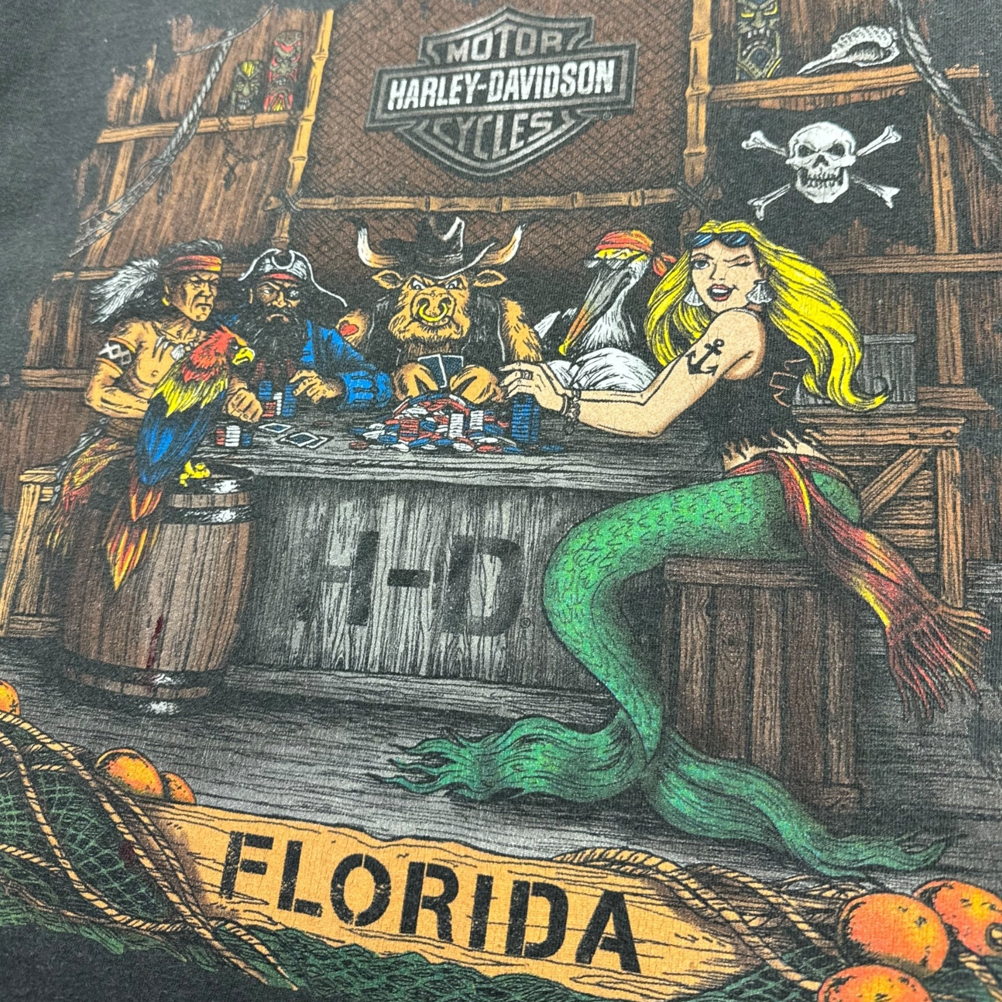 Harley Davidson Poker Table Florida Tee Black