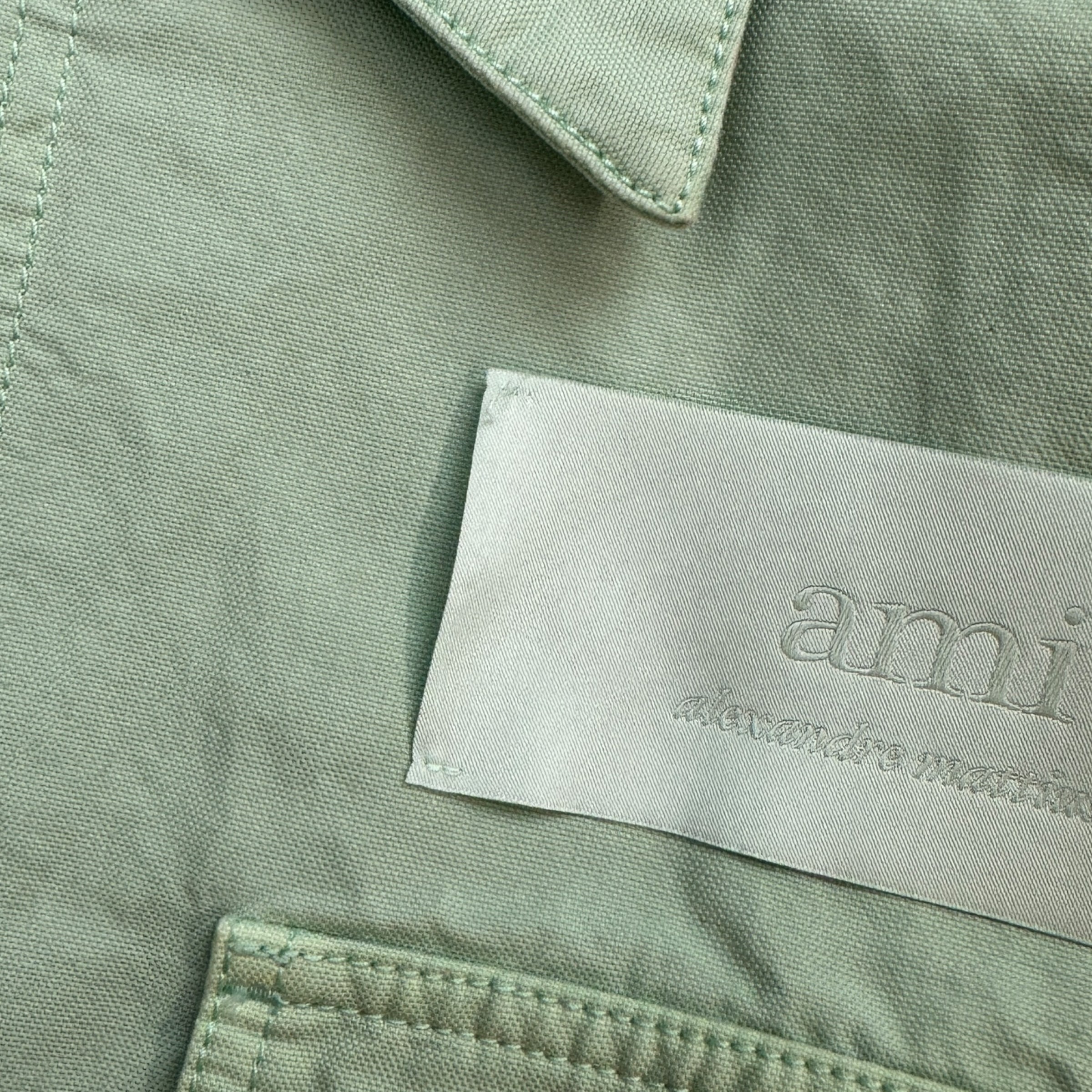 Ami Paris Pocket Detail Work Jacket Seafoam