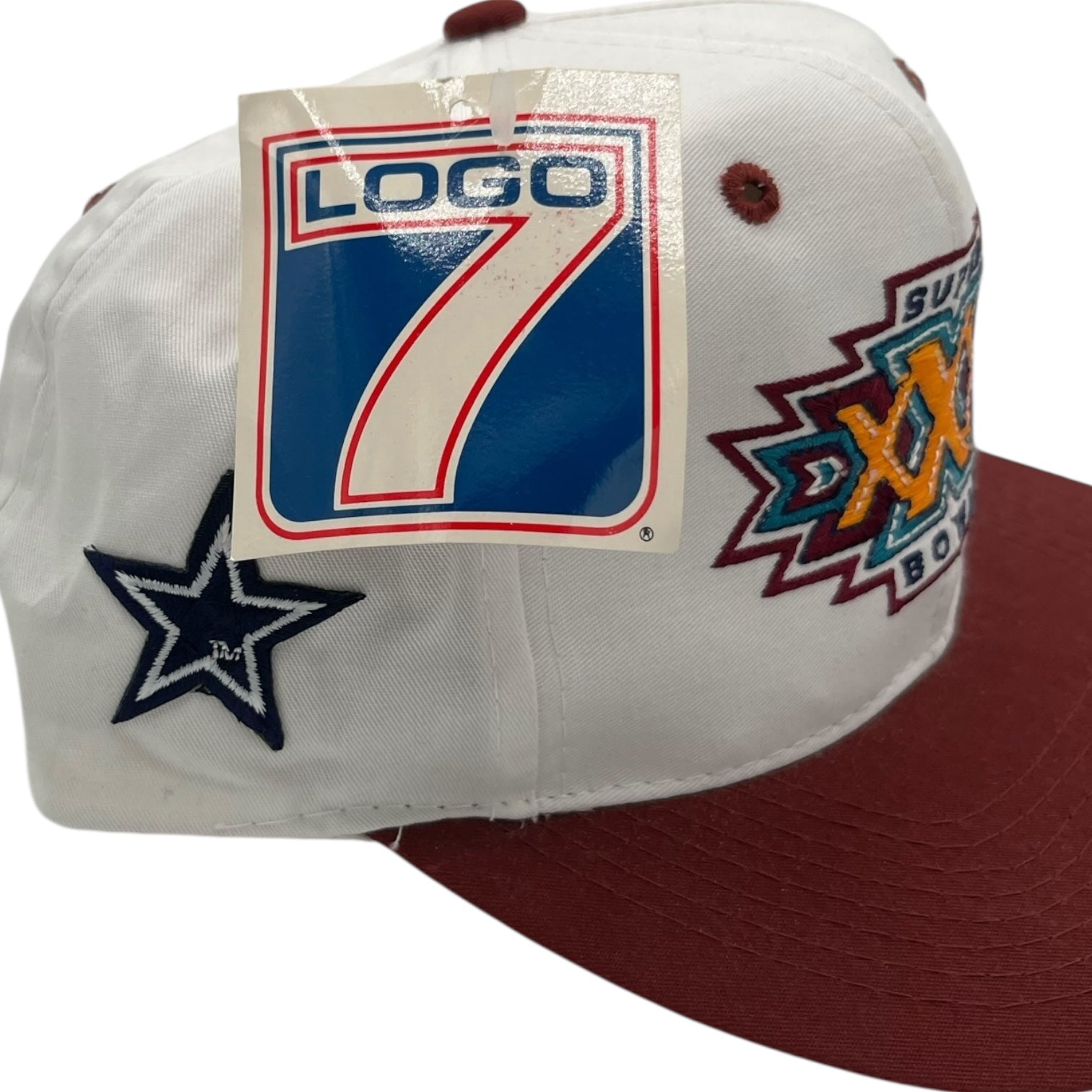 Vintage Super Bowl XXX Snapback Hat White/Burgundy