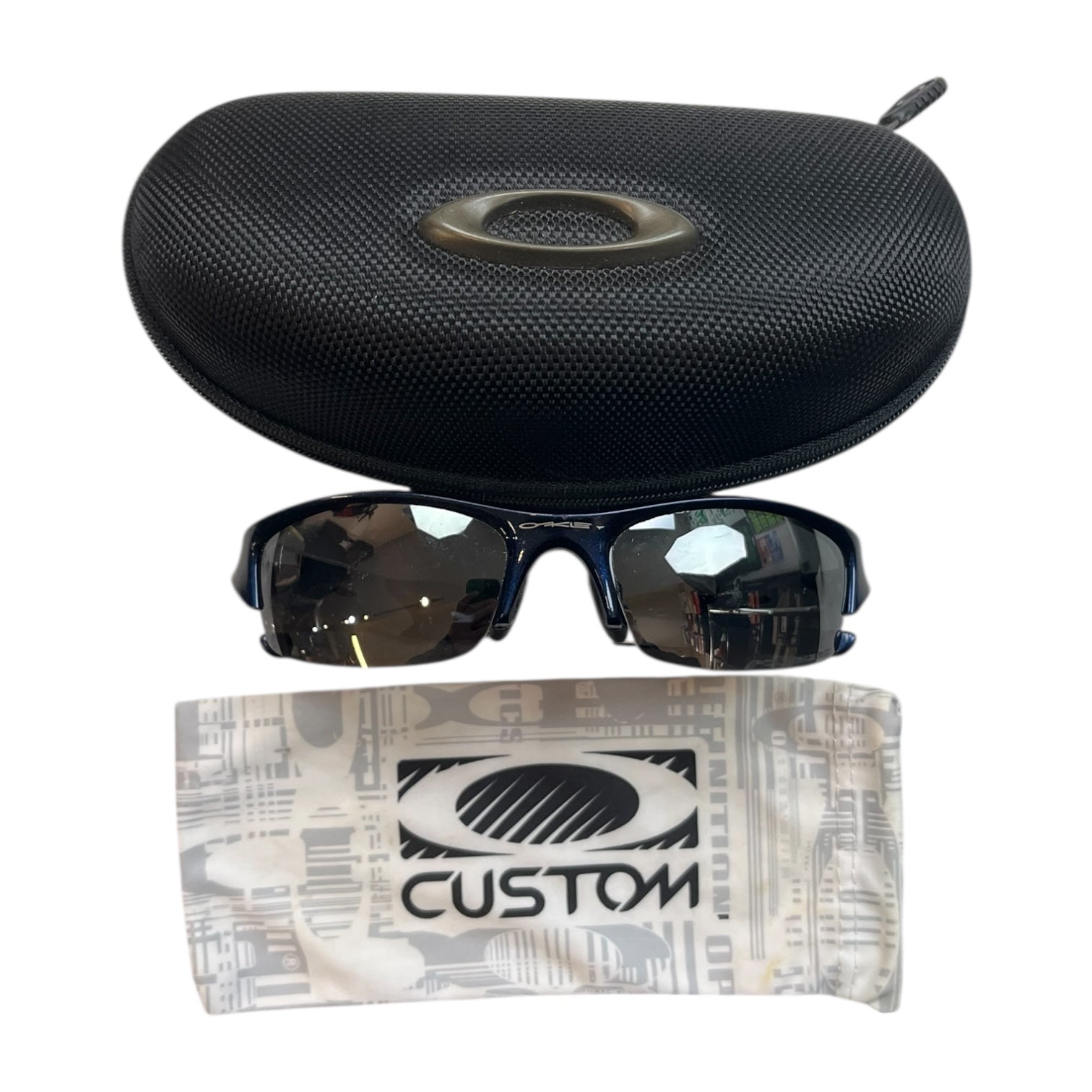 Vintage Oakley Flak Jacket Navy/White