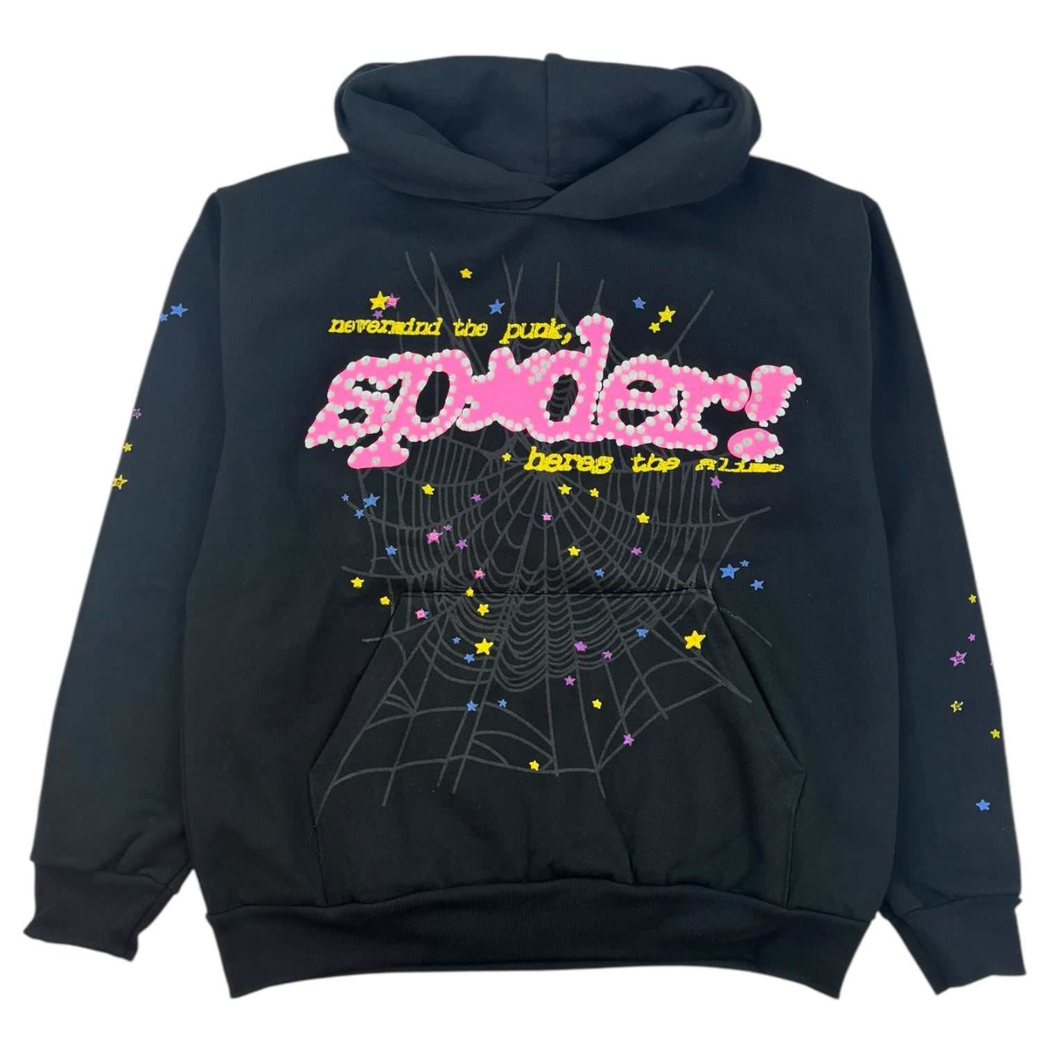 Sp5der P*nk V2 Hoodie Black