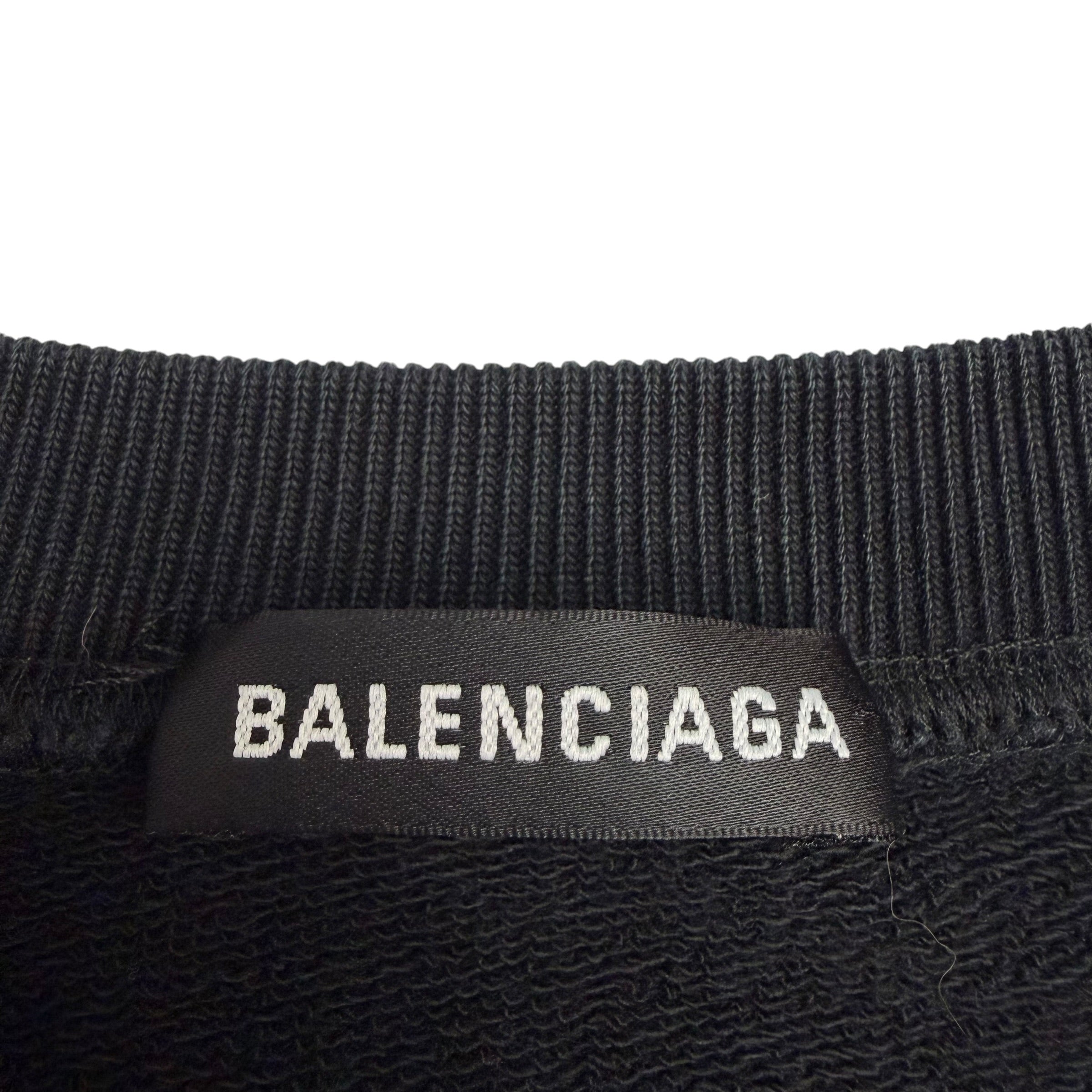 Balenciaga Small Logo Crewneck Black