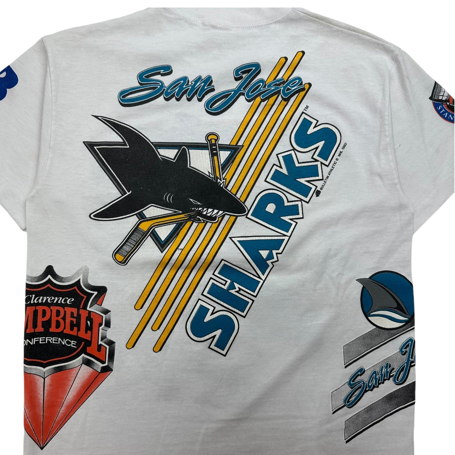 Vintage San Jose Sharks Goalie Tee White