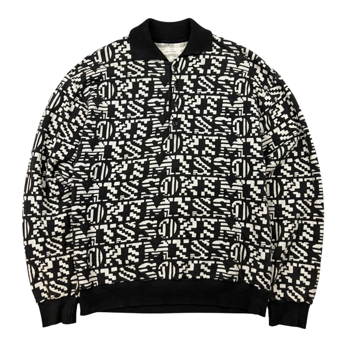 Missoni Logo Knit Polo Black/White