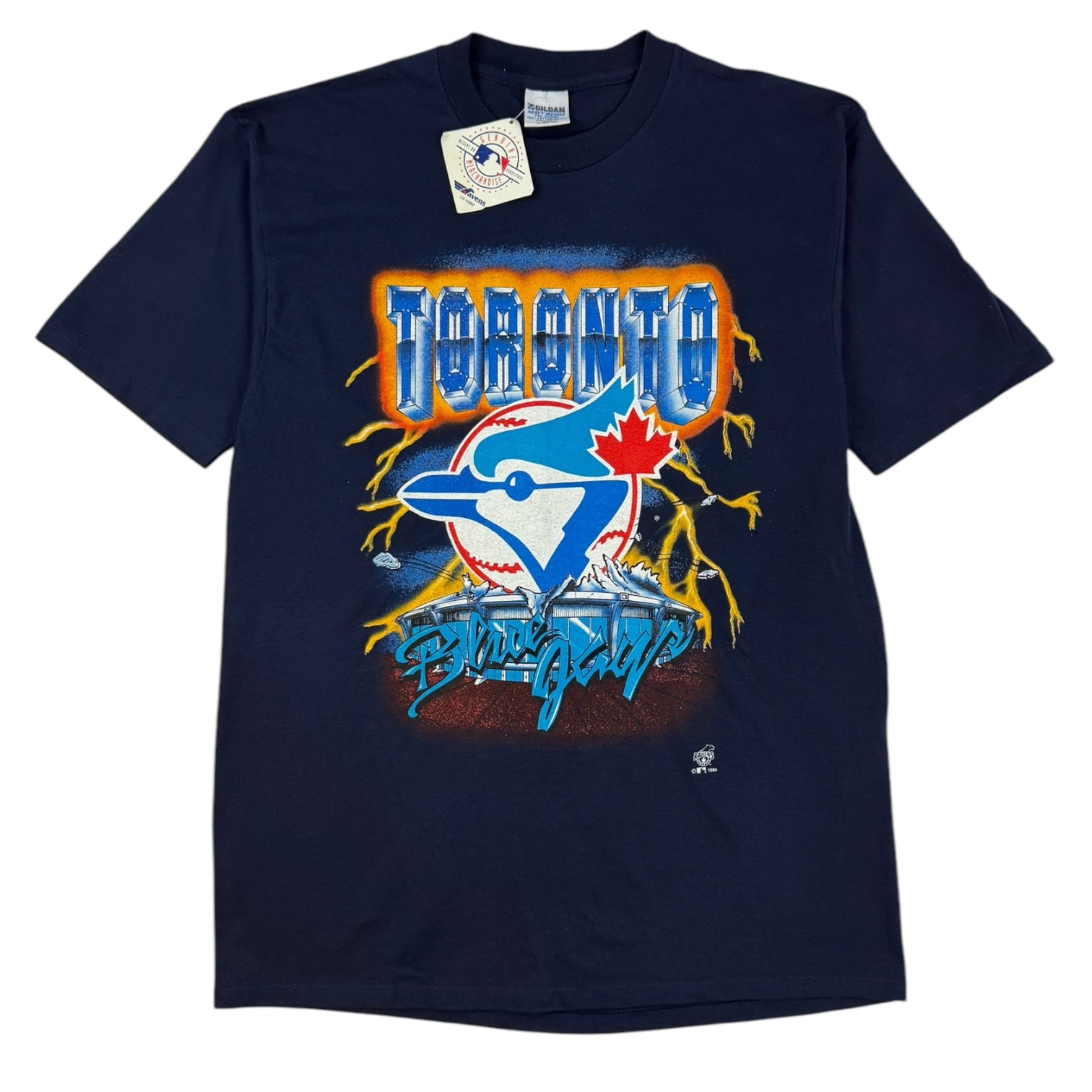 1994 Toronto Blue Jays Lightning T-Shirt Navy