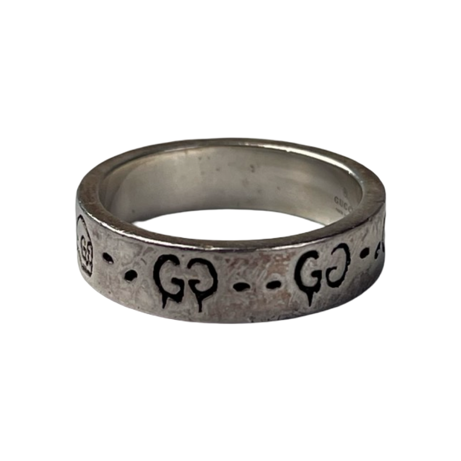 Gucci Ghost Sterling Silver Thin Band Ring