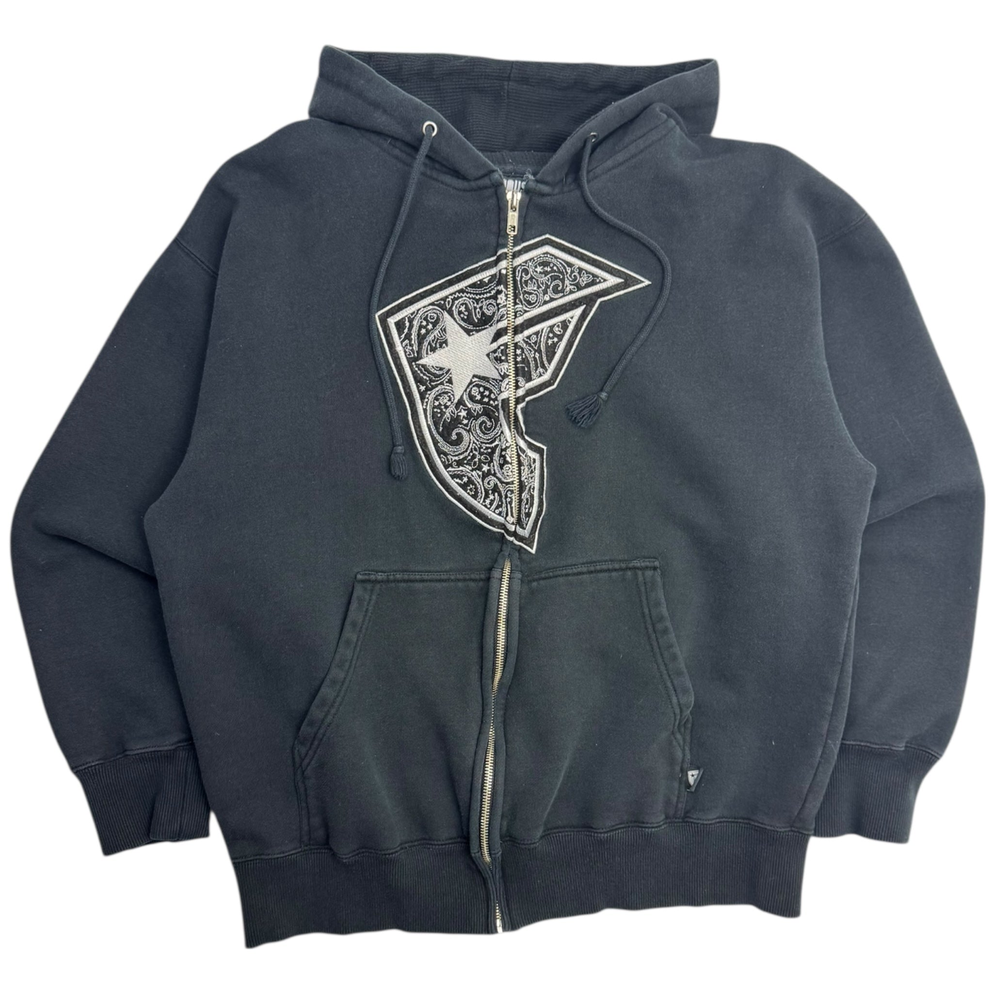 Y2K Famous Stars & Straps Thermal Hood Zip Up Hoodie