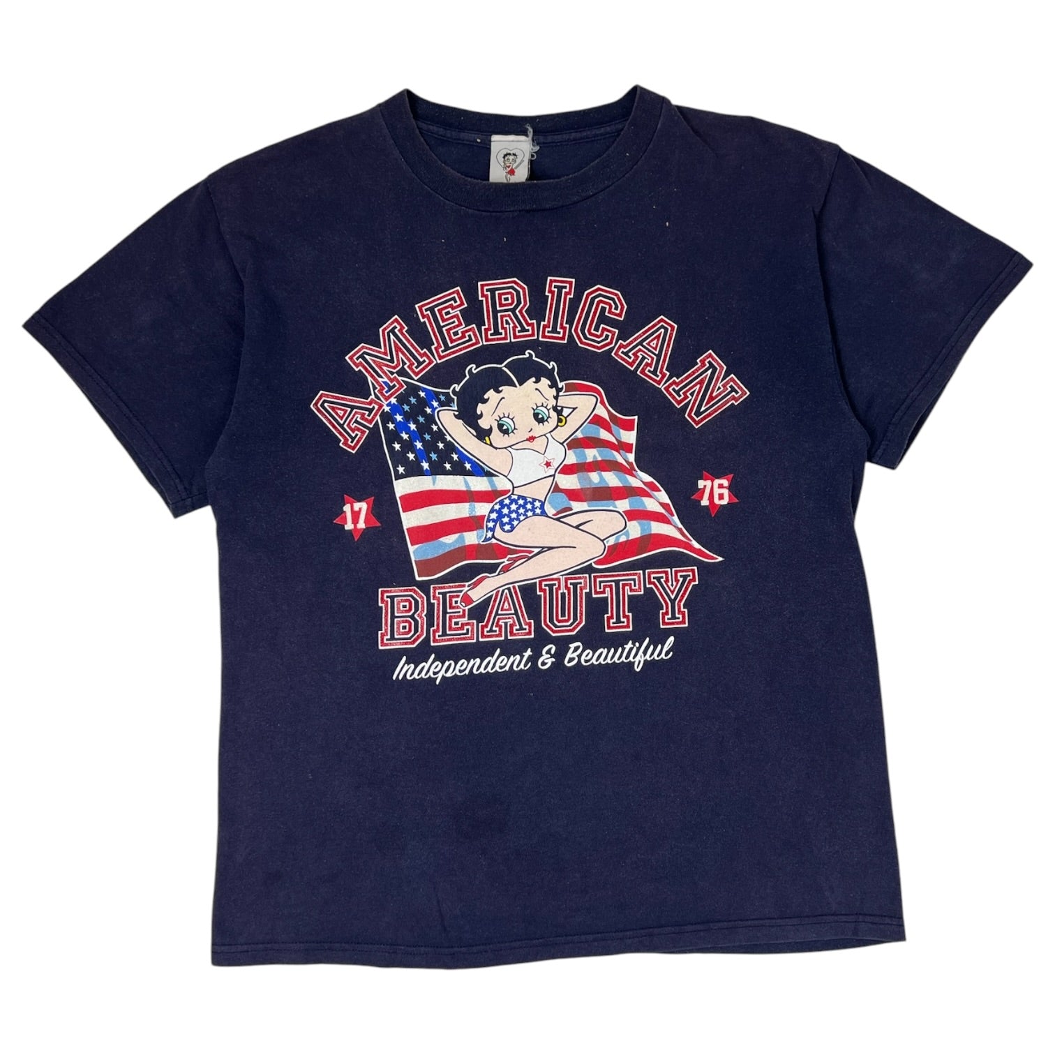 Vintage Betty Boop “American Beauty” T-Shirt Navy