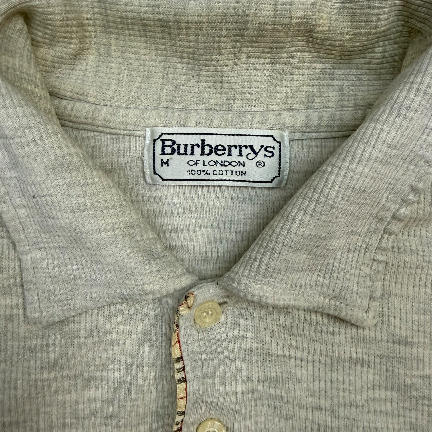 Vintage Burberry’s Of London Polo Shirt Grey