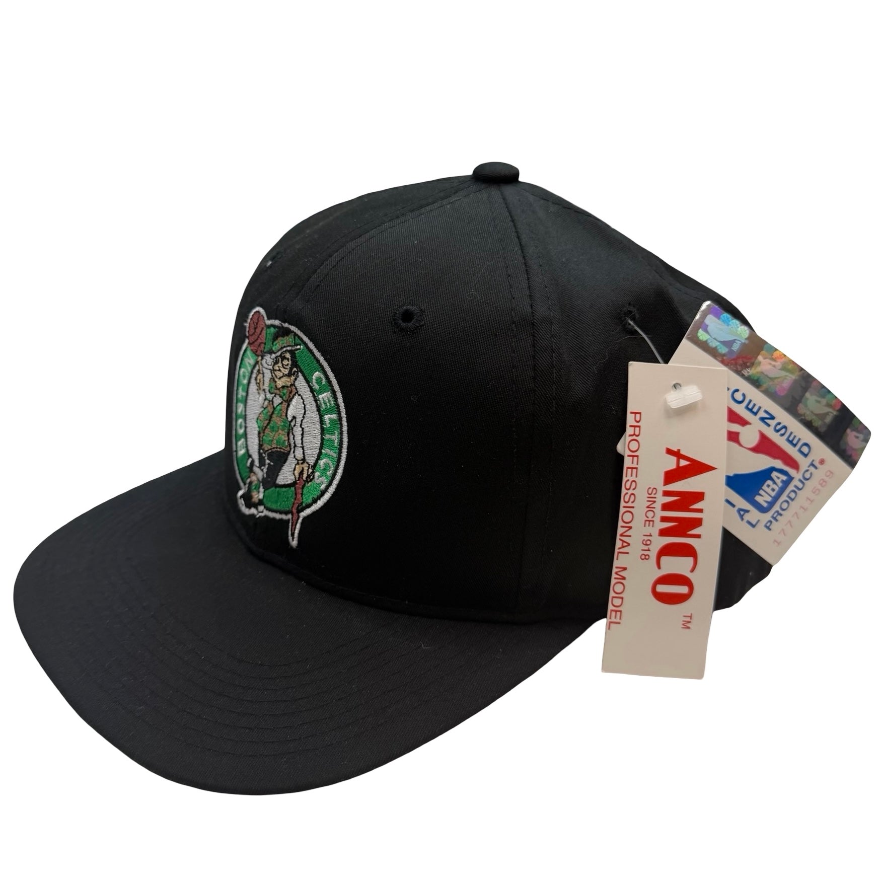 Vintage Boston Celtics Snapback Hat Black