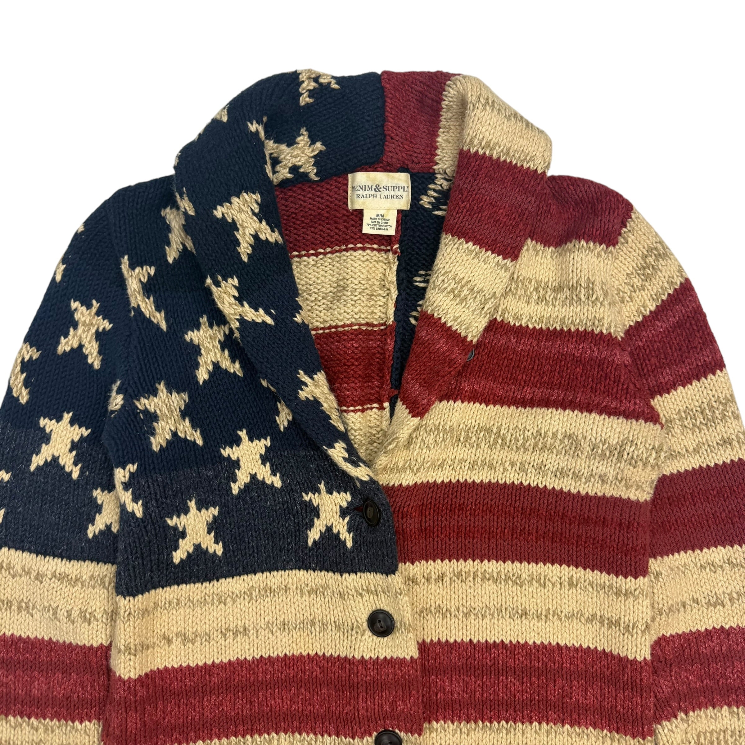 Vintage Ralph Lauren Denim & Supply American Flag Cardigan