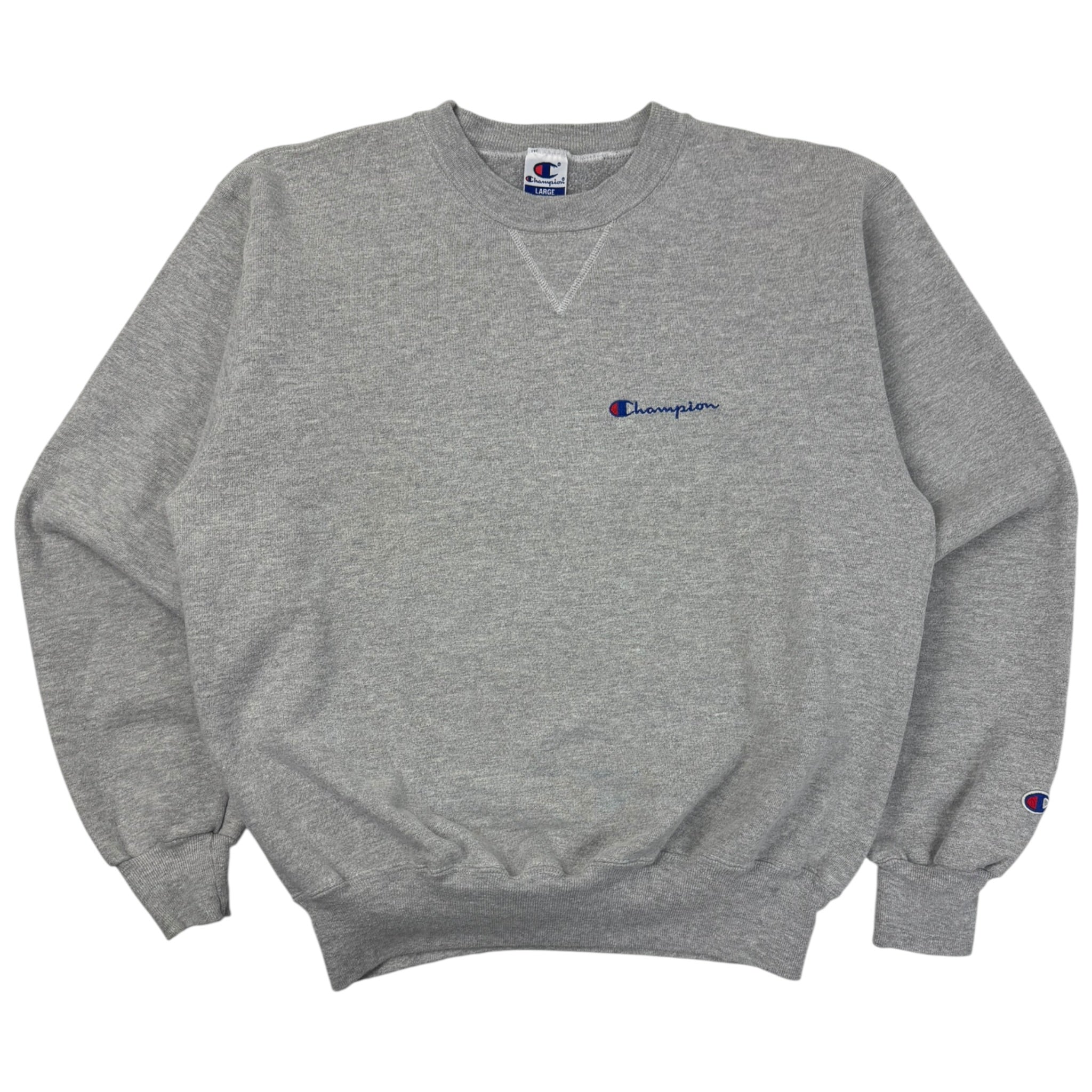 Vintage Champion Spellout Crewneck Gray
