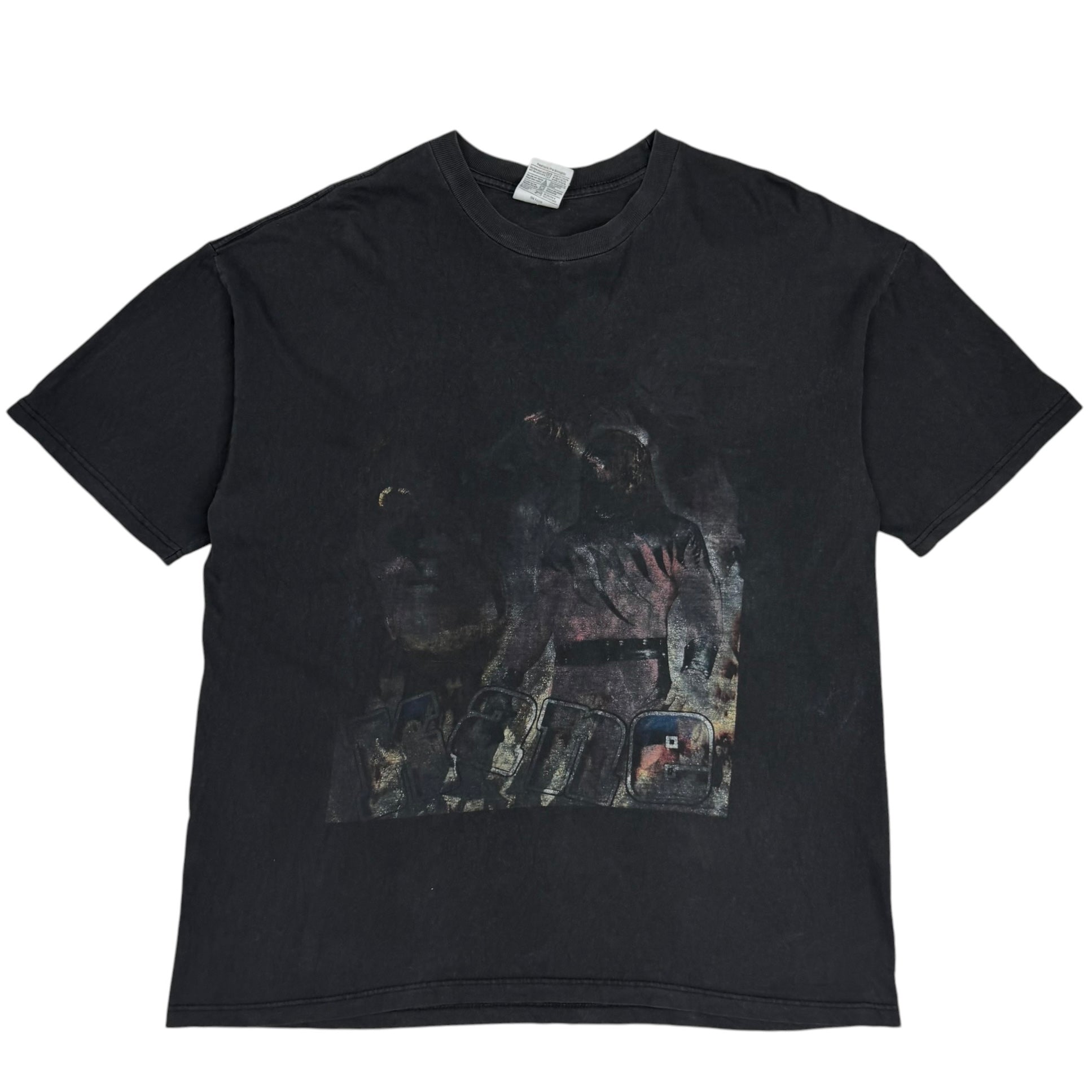 Vintage 1990's Kane WWF Rap Tee Faded Black